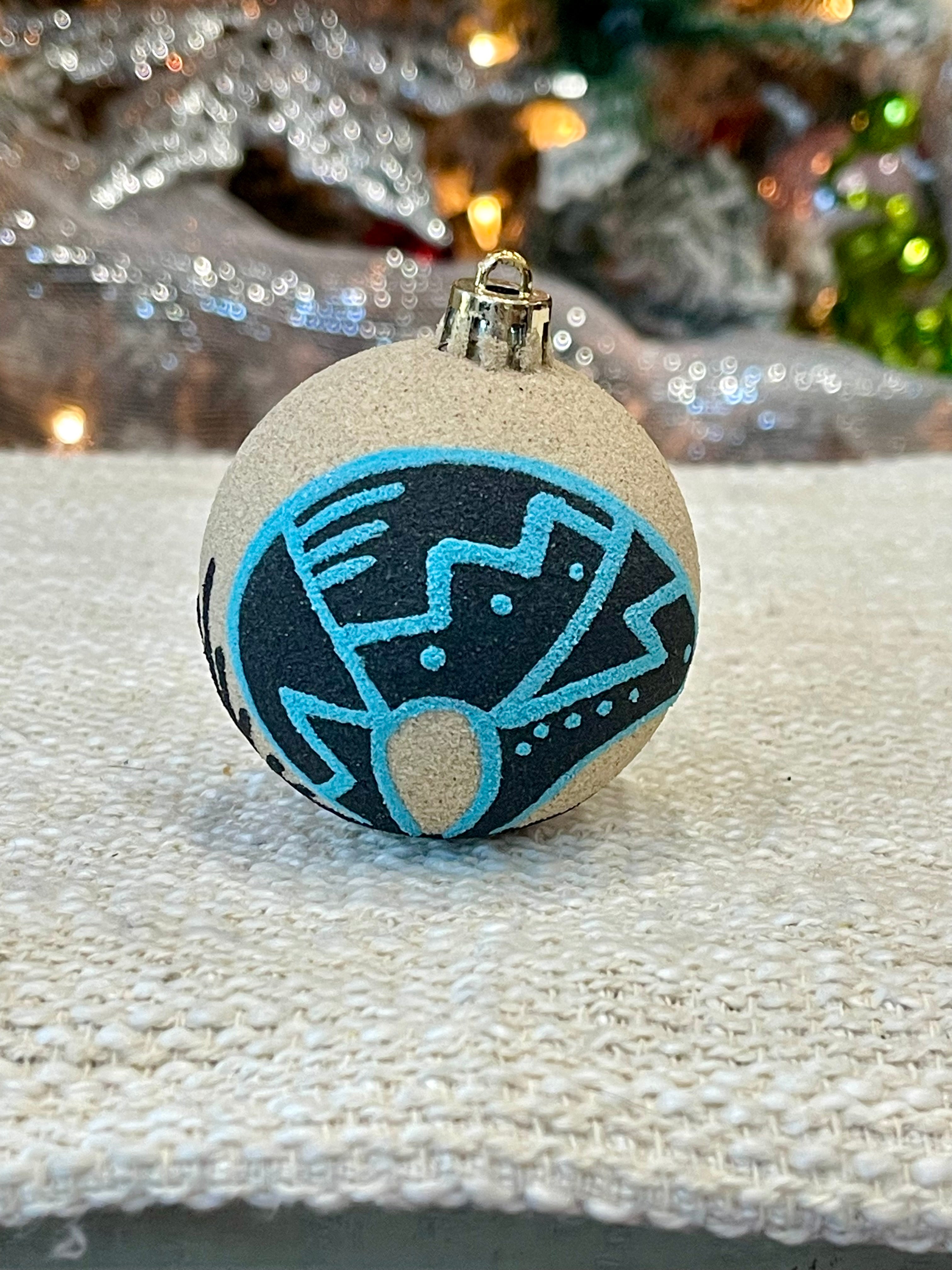 Handcrafted Ceramic Sand Painted Ornament
