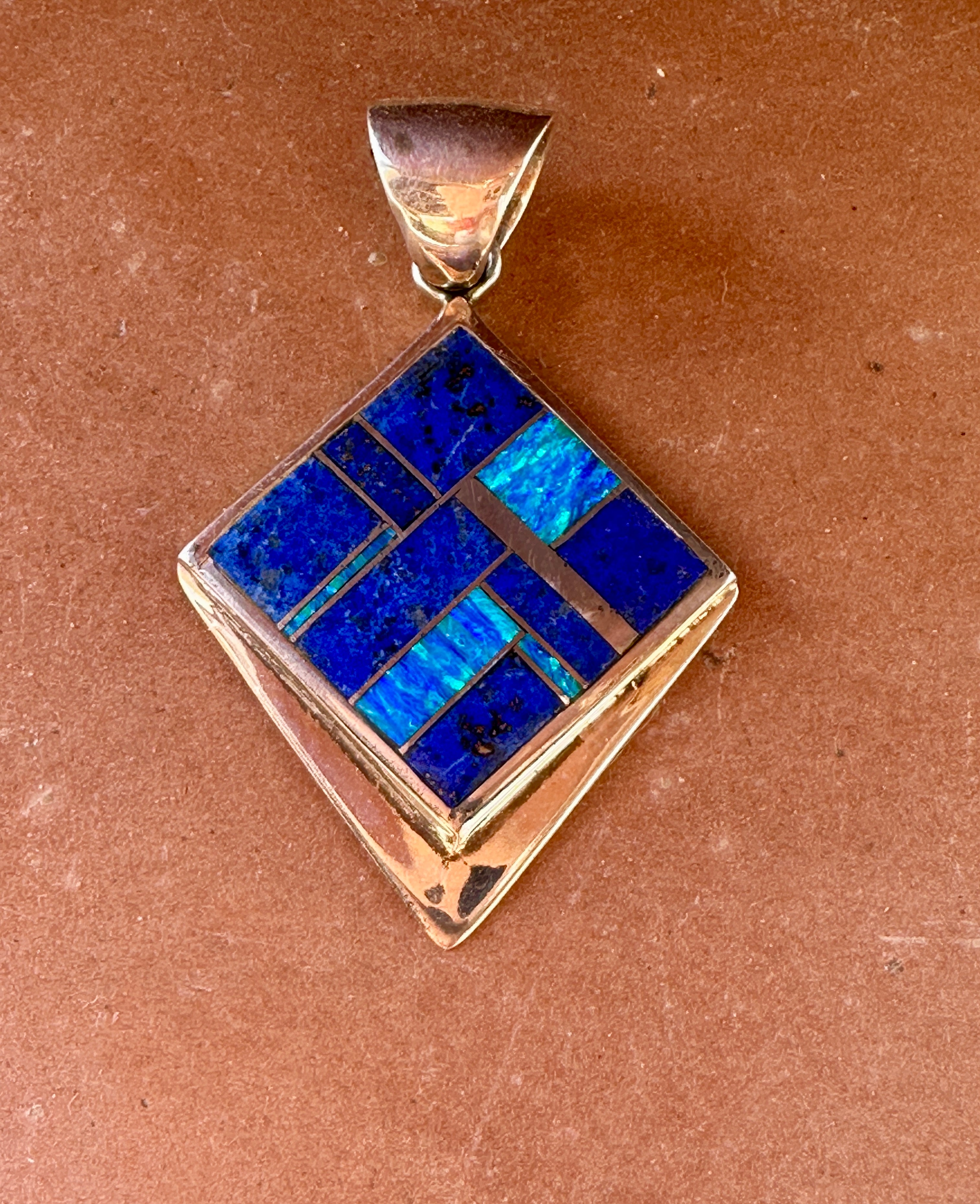 Handcrafted Lapis, Turquoise Pendant