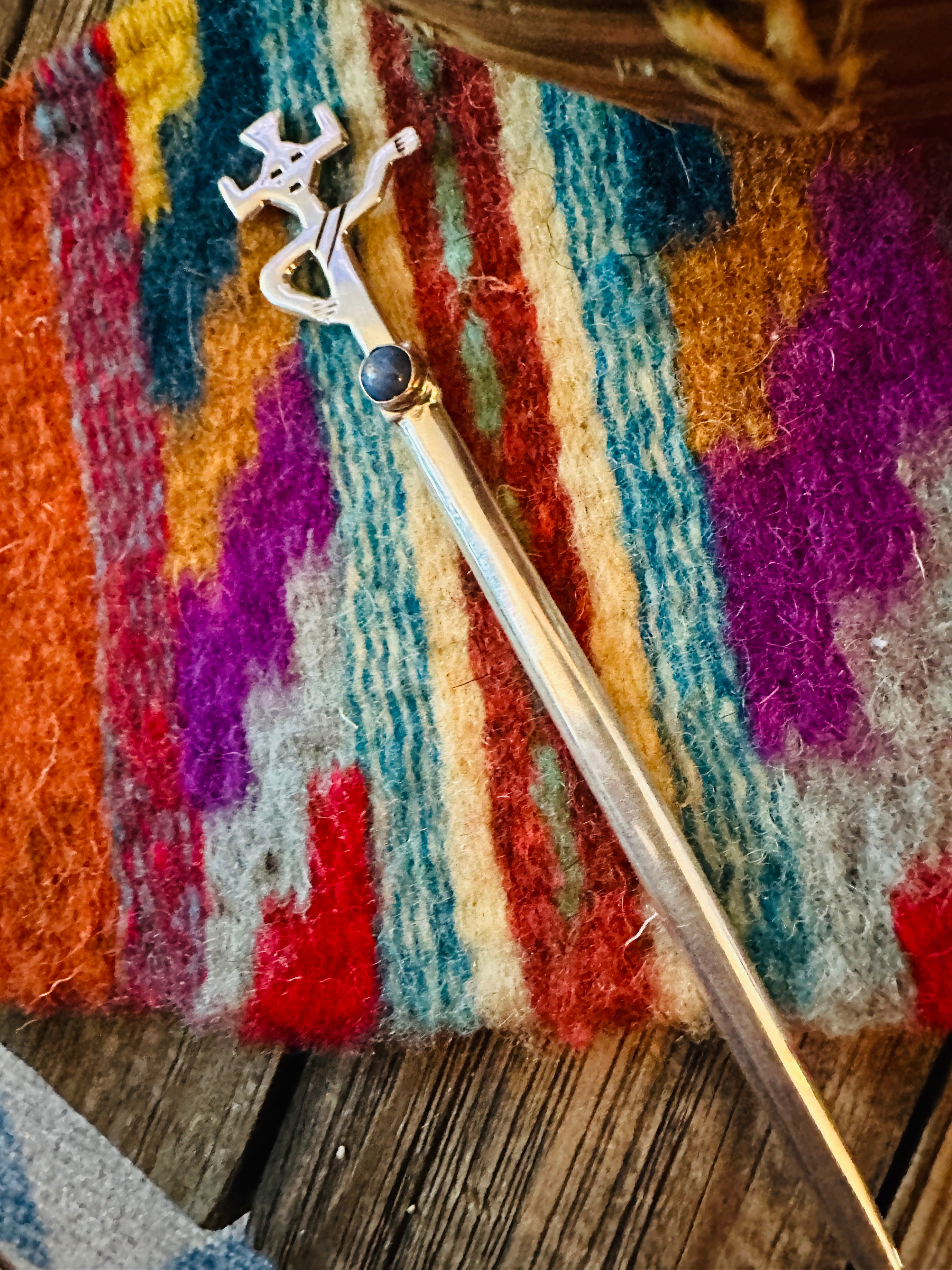 Handcrafted Lapis & Sterling Silver Kokopelli Letter Opener