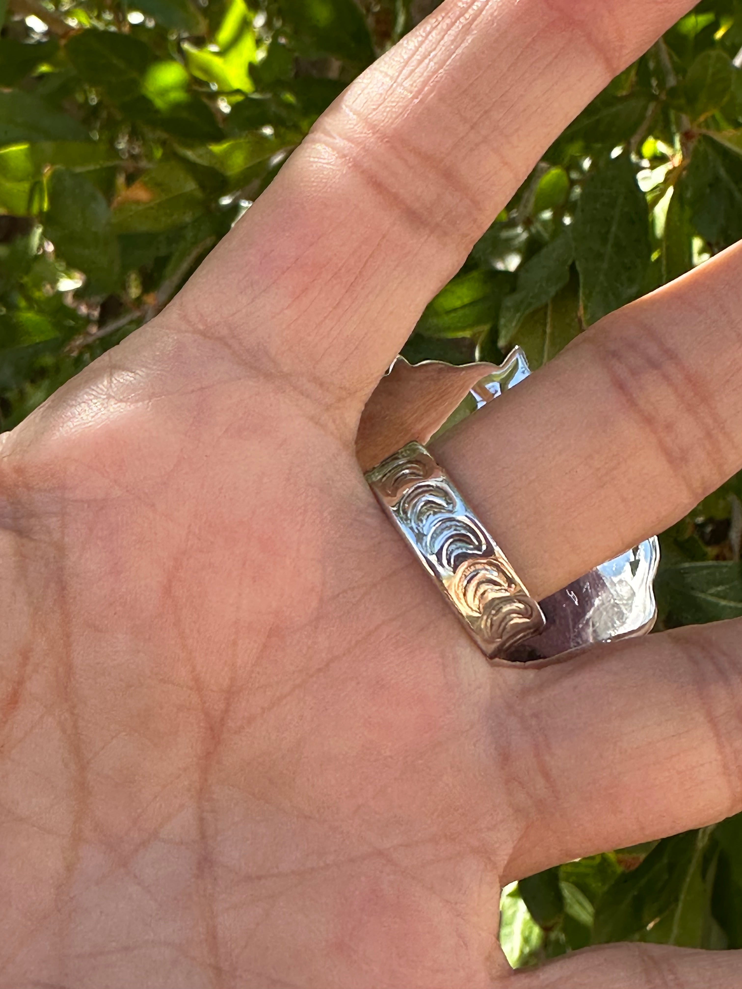 Beautiful Handmade Sonoran Mountain Turquoise And Sterling Silver Heart Adjustable Ring