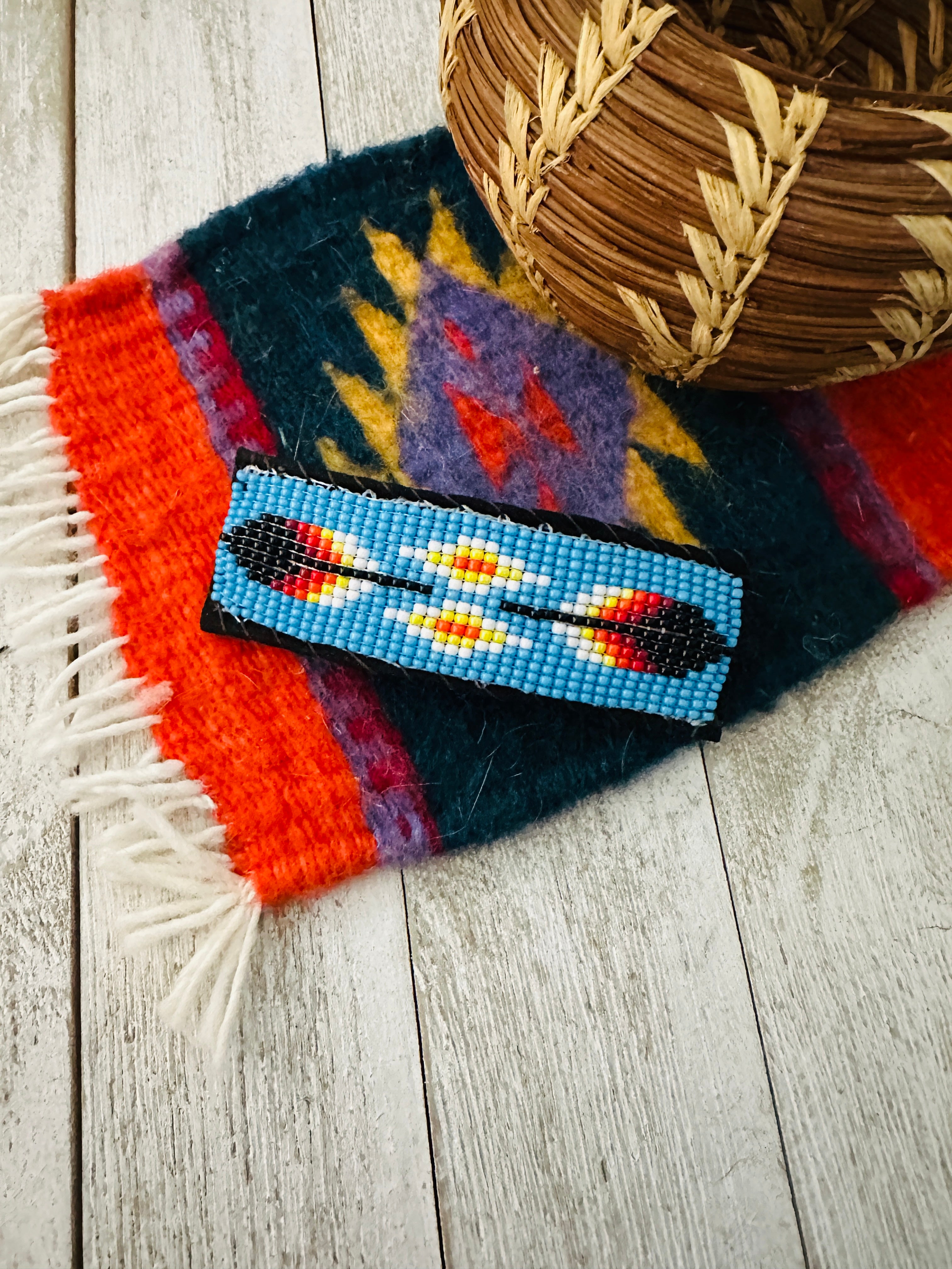 Navajo Handmade Beaded Barrette