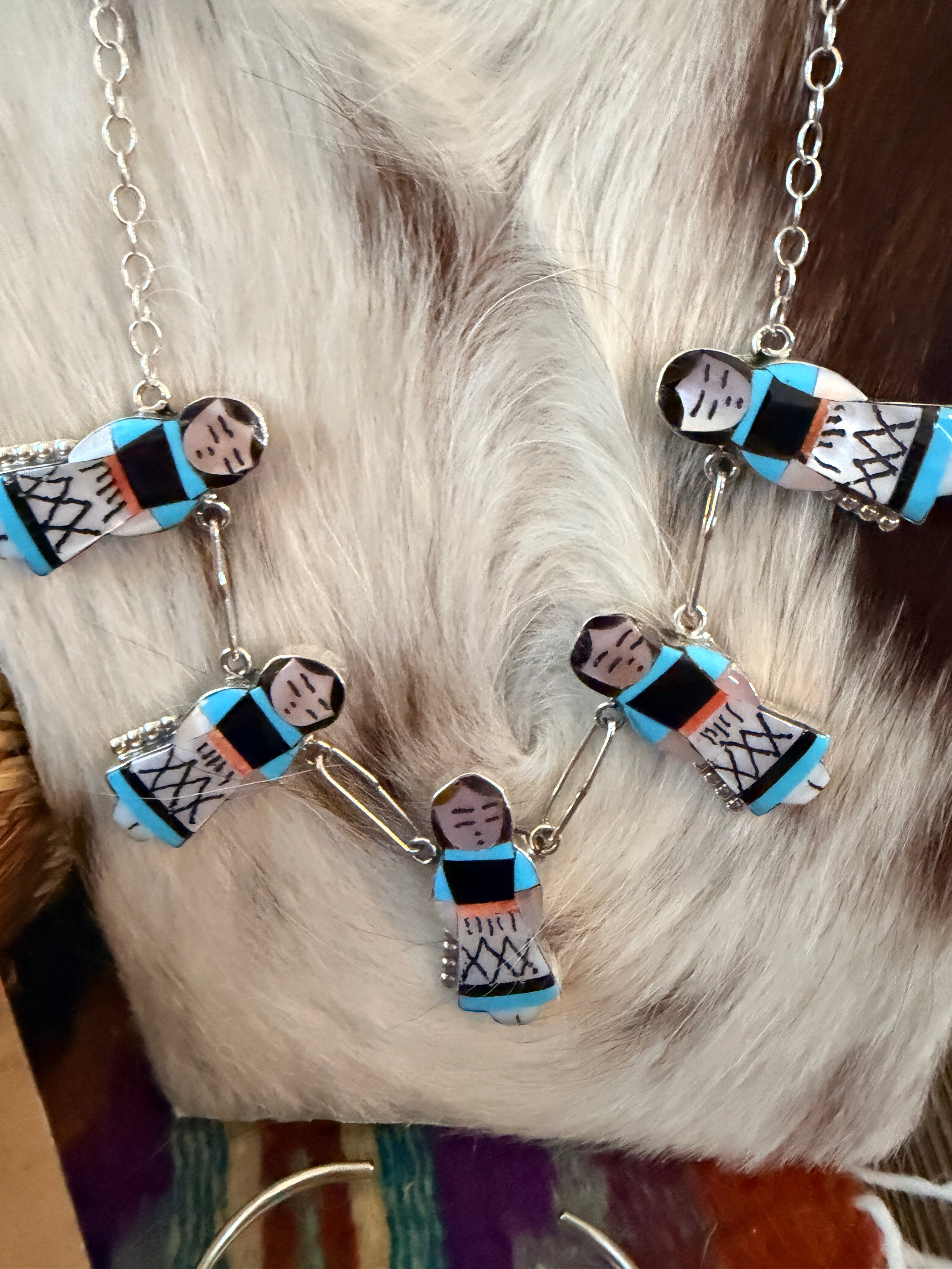 Handcrafted Multi Stone & Sterling Silver Inlay Maiden 4-Piece Jewelry