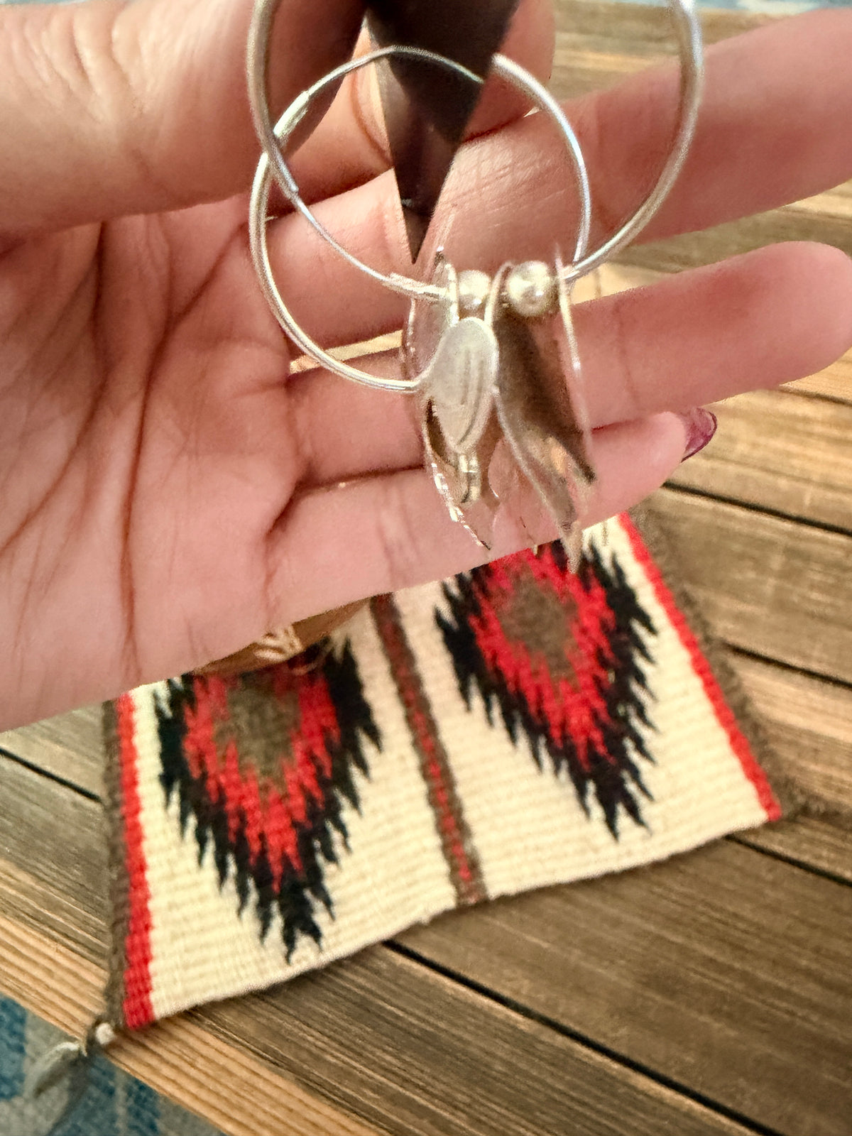 Handcrafted Sterling Silver Elephant Hoop Earrings