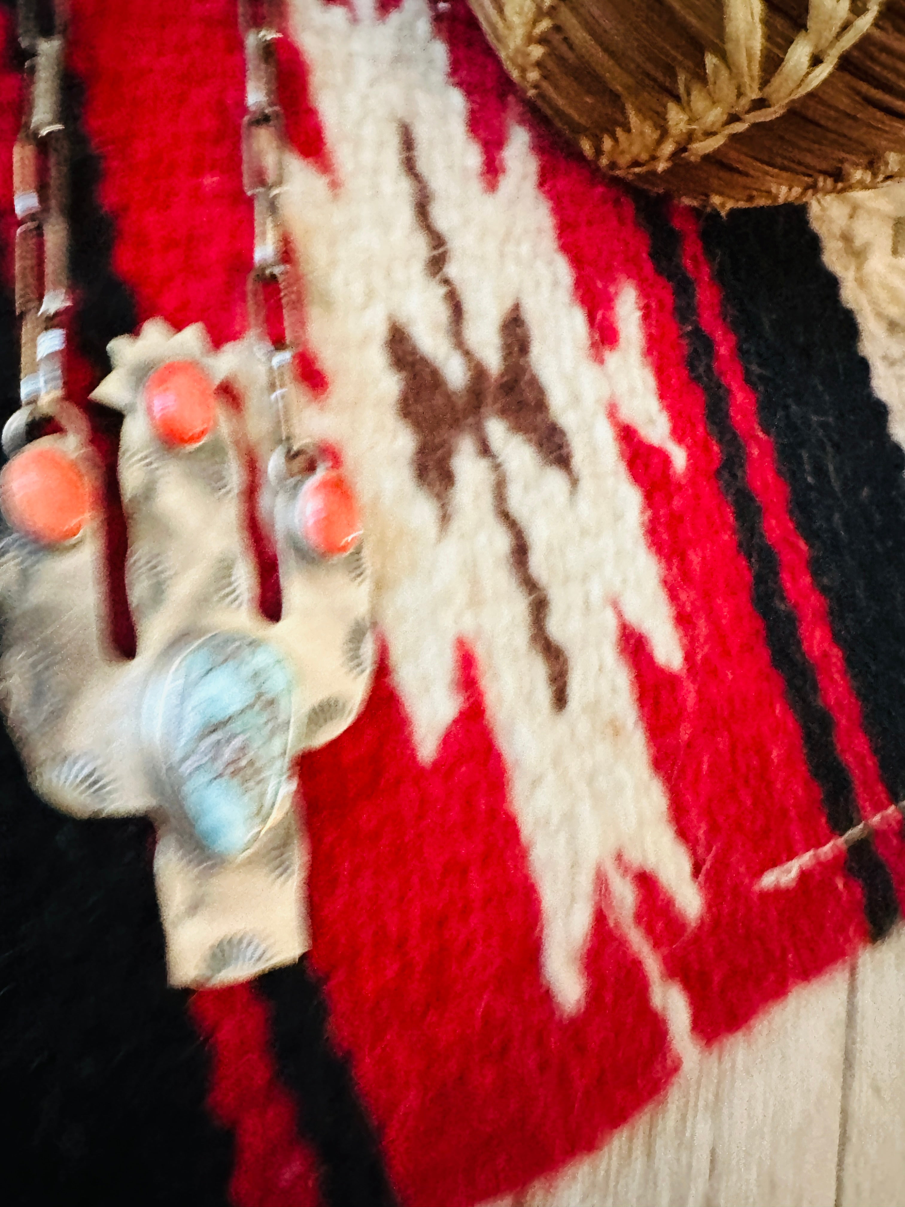 Handcrafted Sterling Silver, Turquoise & Spiny Cactus Necklace