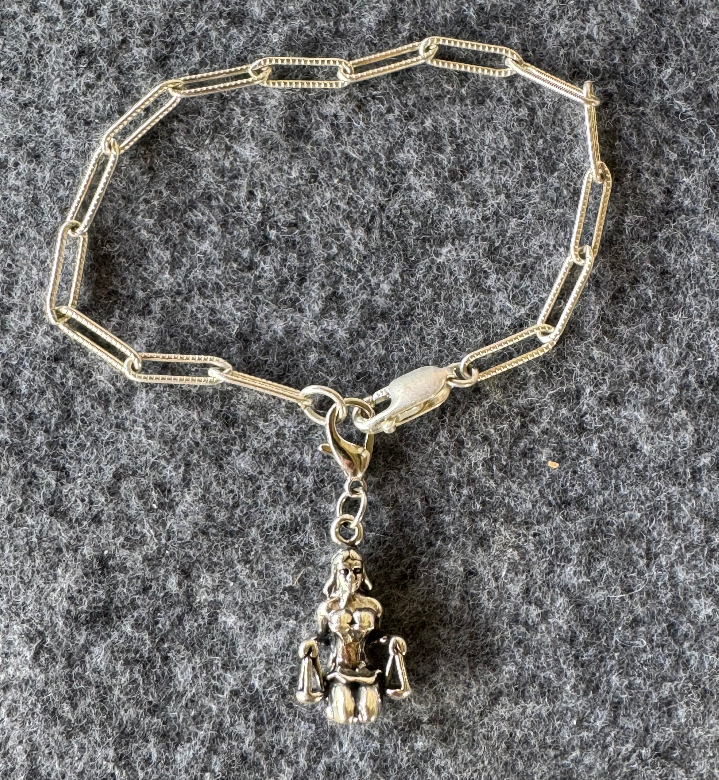 Handcrafted Sterling Silver Libra Charm