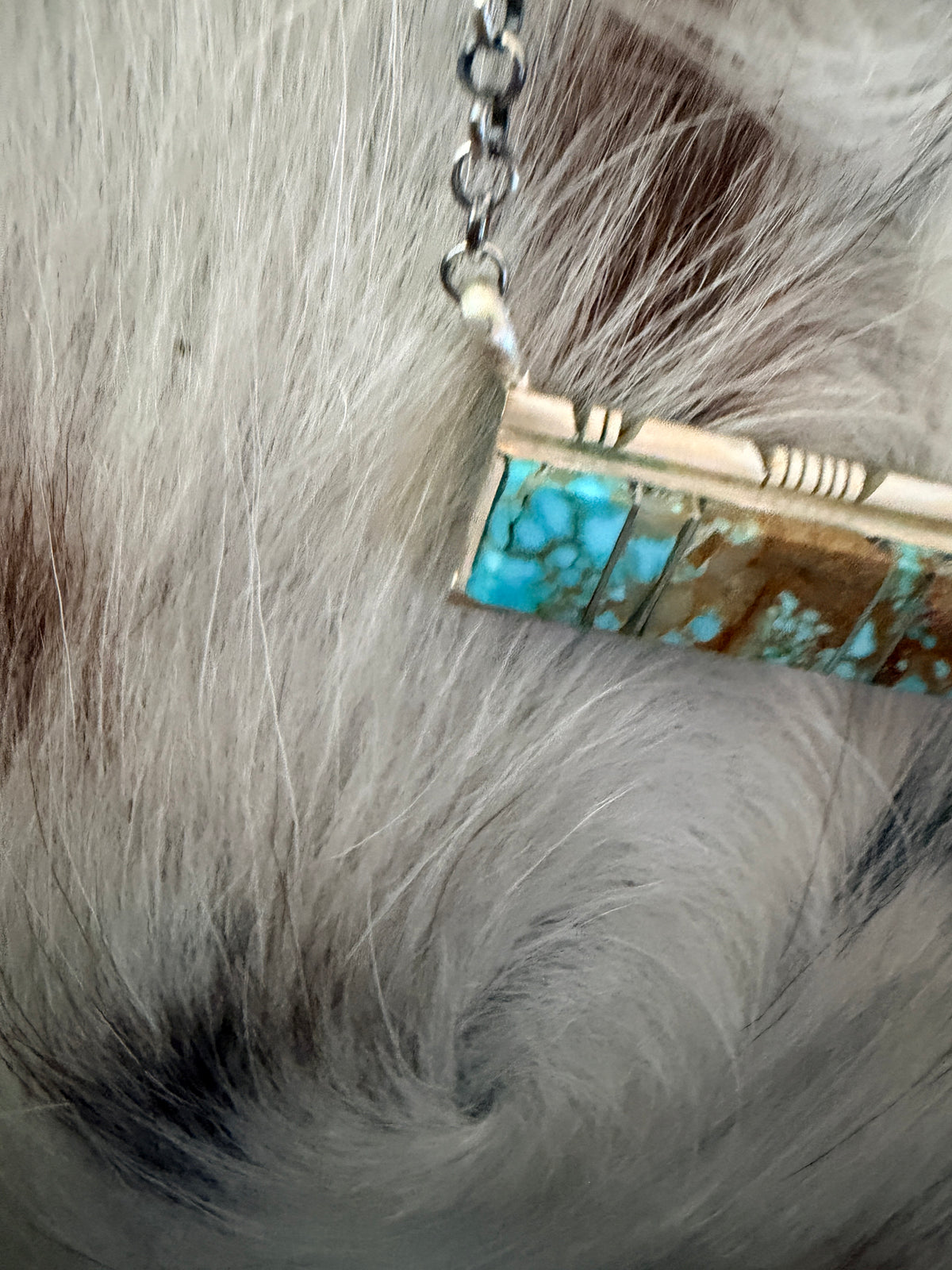 Handcrafted Turquoise & Sterling Silver Bar Necklace