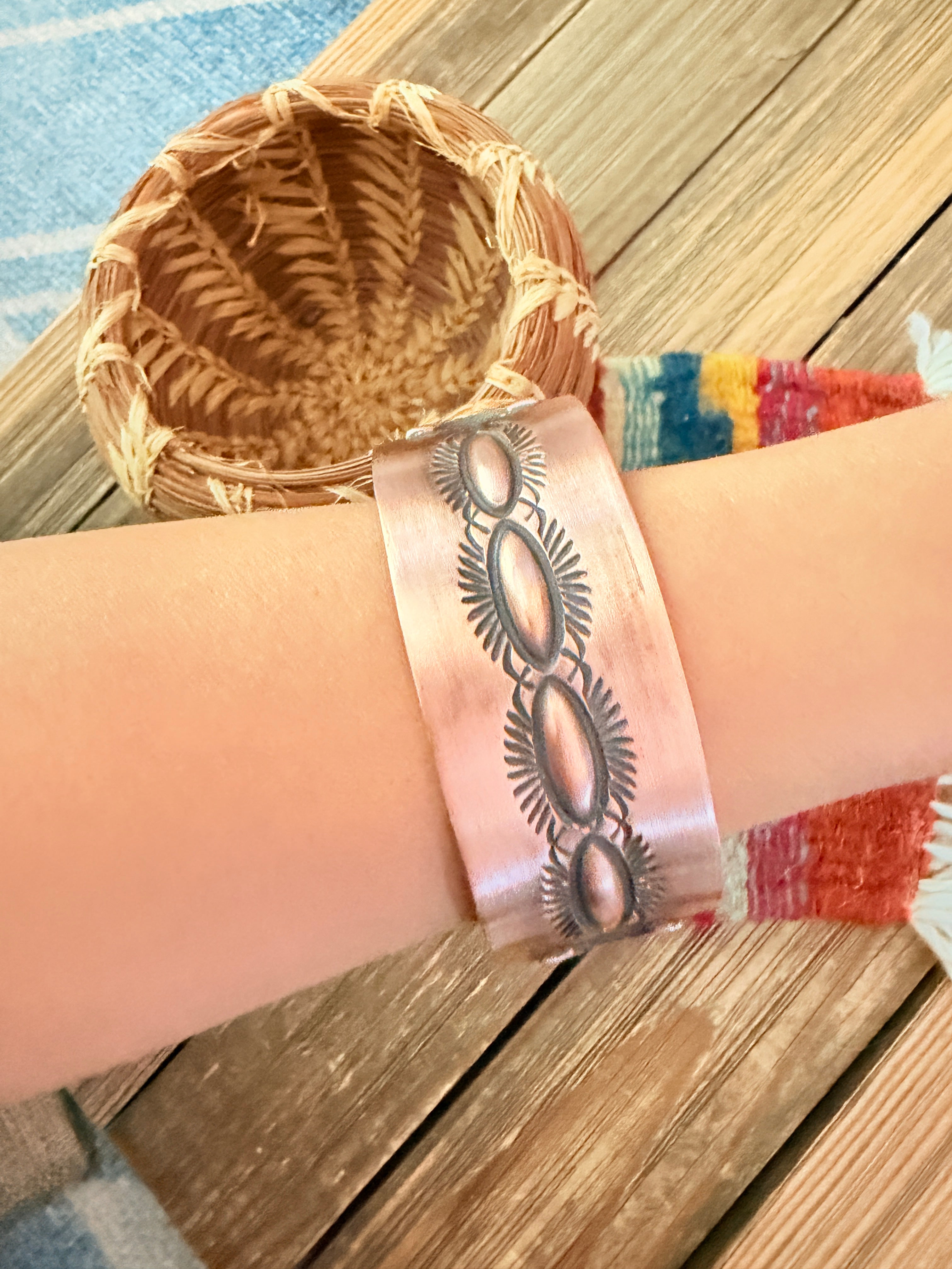 Handcrafted Copper Cuff Bracelet by Elvira Bill