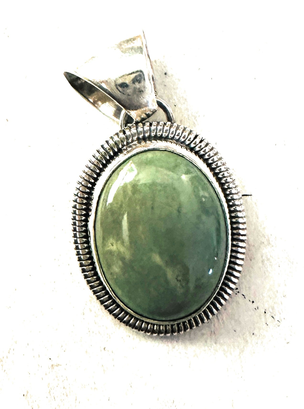 Navajo Turquoise & Sterling Silver Pendant by Wydell Billie