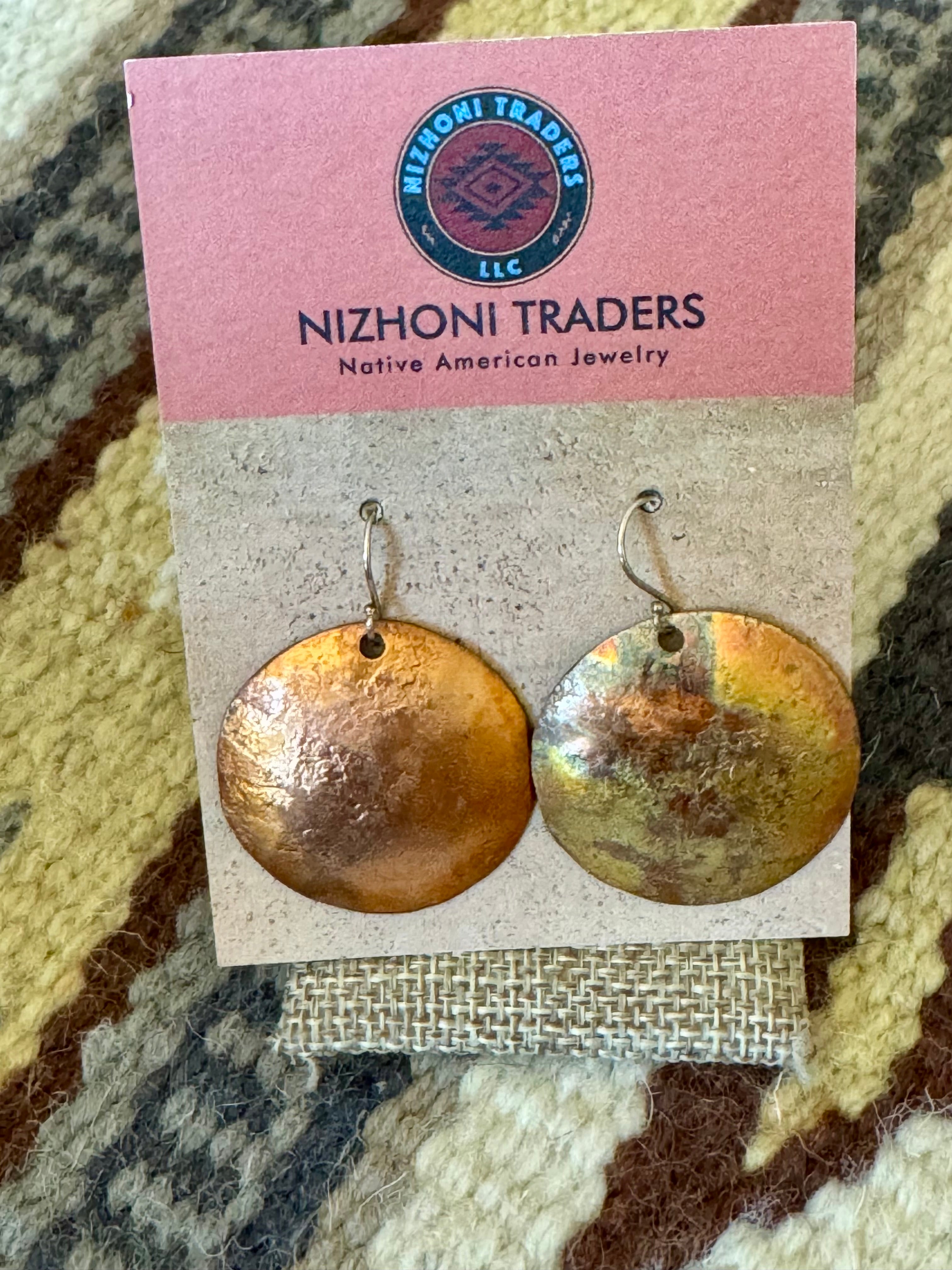 Vintage Handmade Copper Earrings