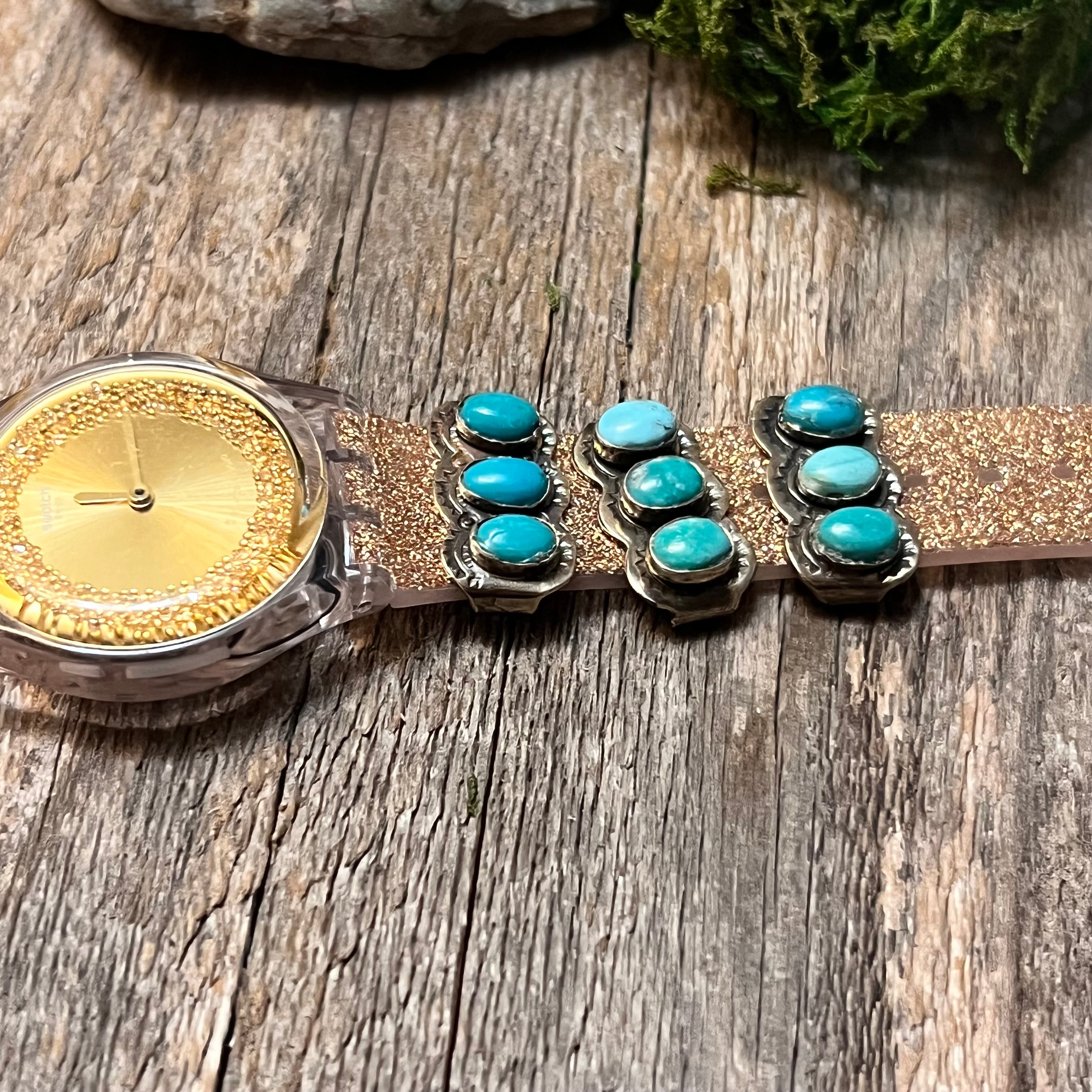 Handmade Turquoise & Sterling Silver Watch Charm