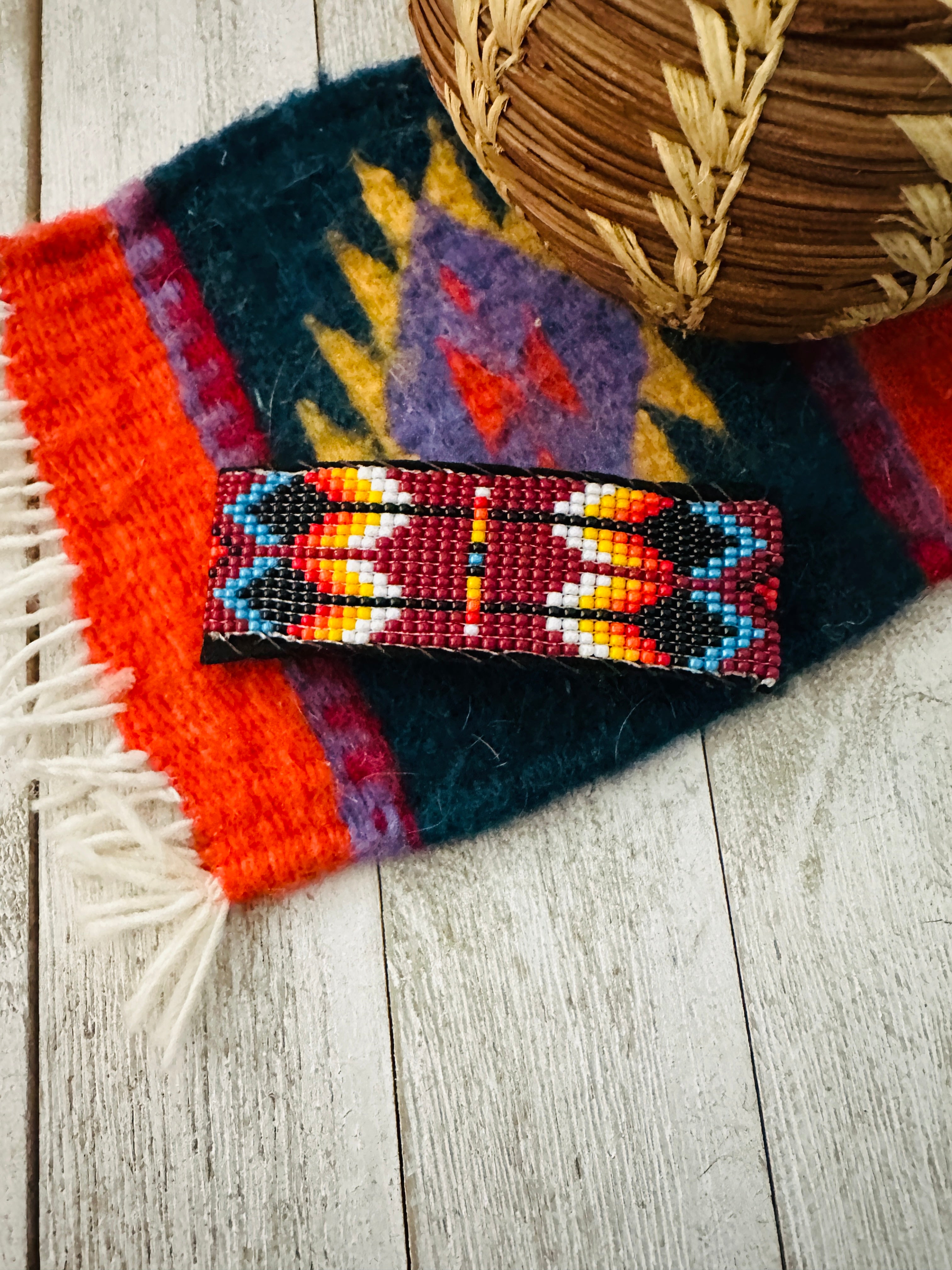 Navajo Handmade Beaded Barrette