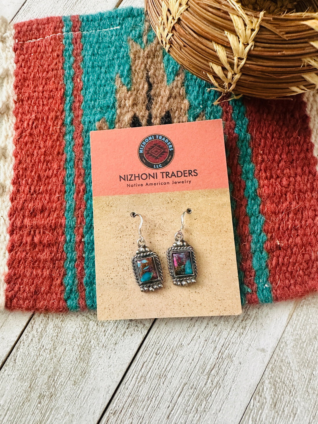 Handcrafted Sterling Silver & Pink Dream Mojave Dangle Earrings