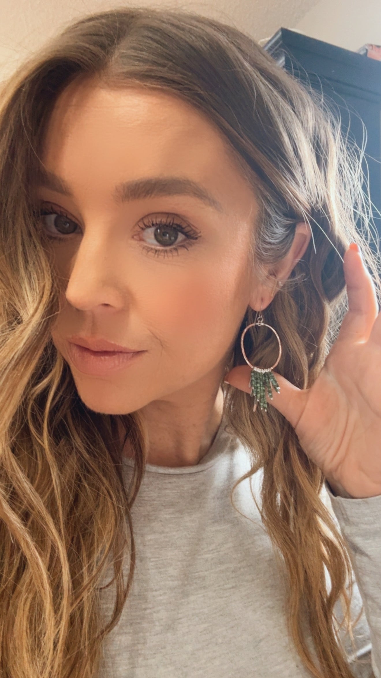 “The Golden Collection” Gypsy Dreams Handmade Turquoise Beaded Earrings