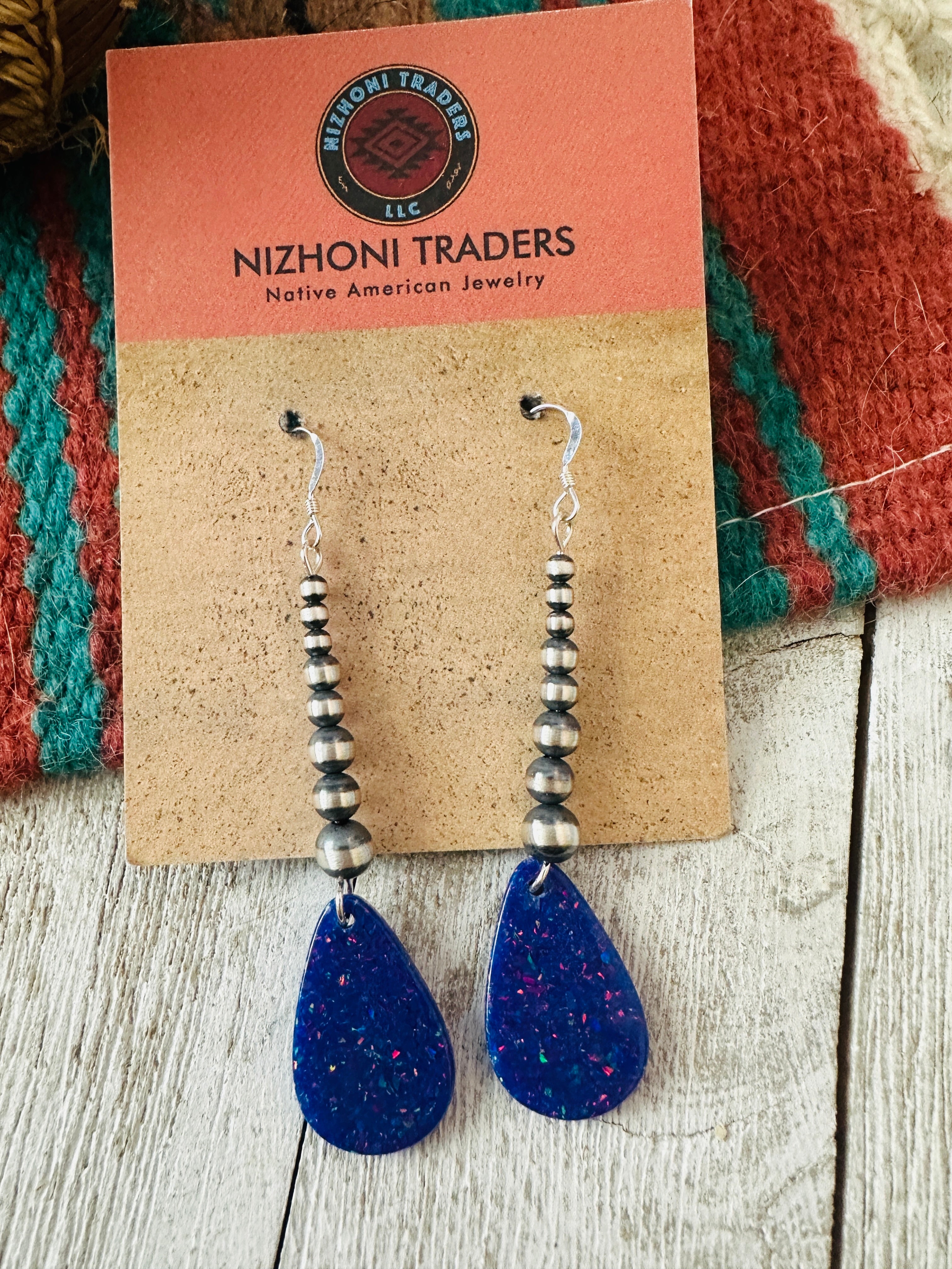 Summer Lovin’ Sterling Silver Pearl Beaded Opal Teardrop Dangle Earrings