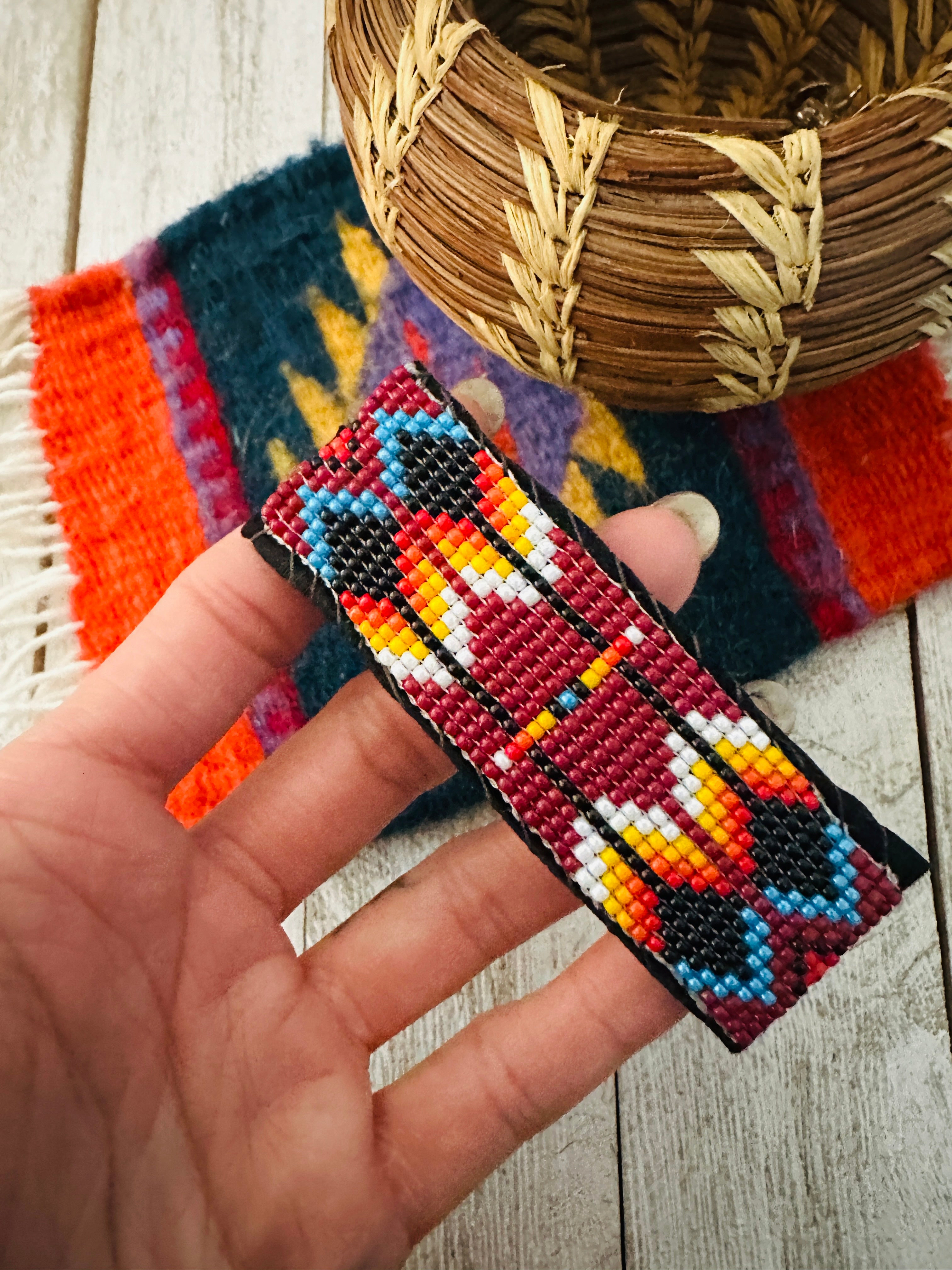 Navajo Handmade Beaded Barrette