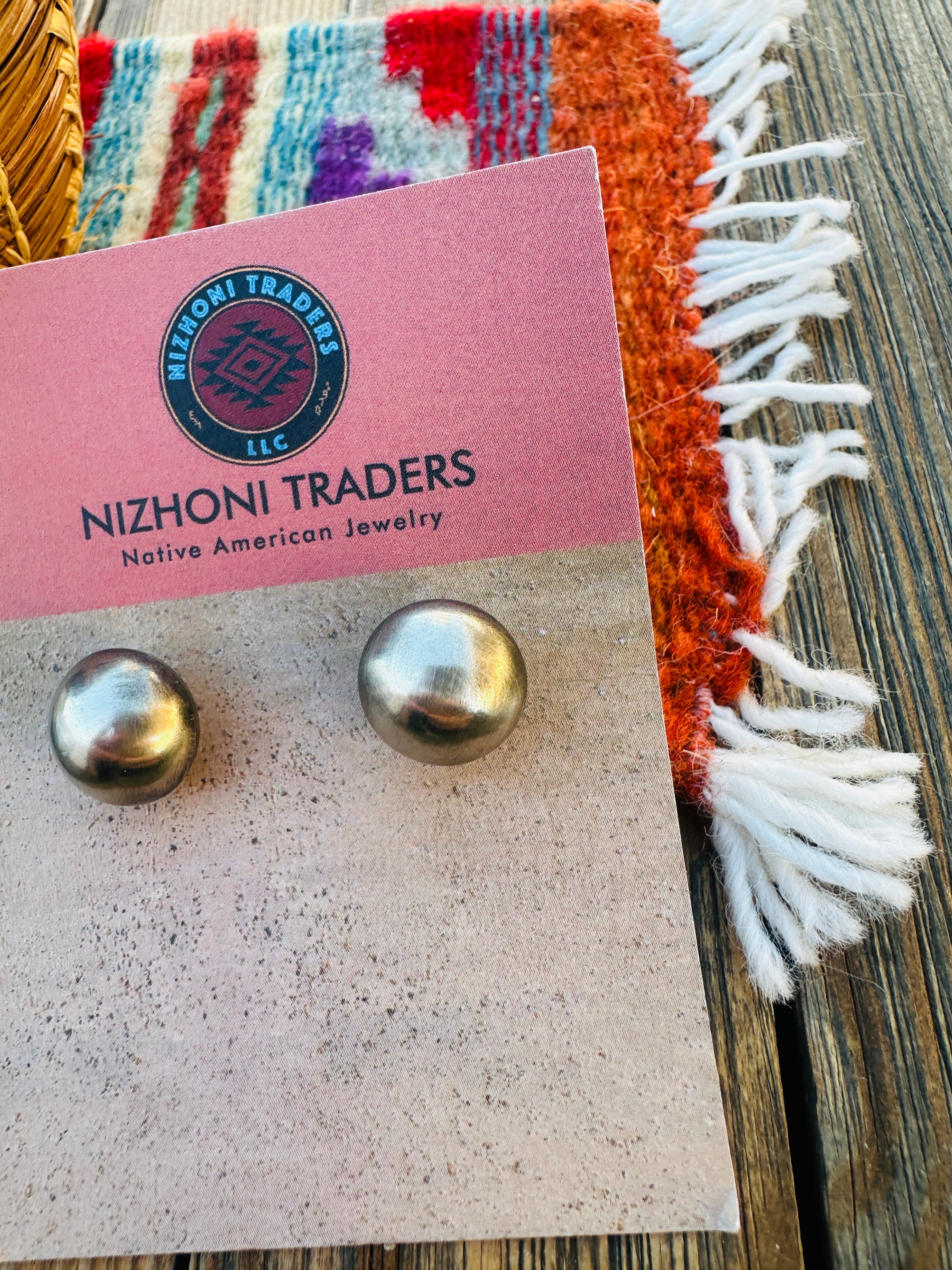 Handcrafted 12mm Sterling Silver Pearl Stud Earrings