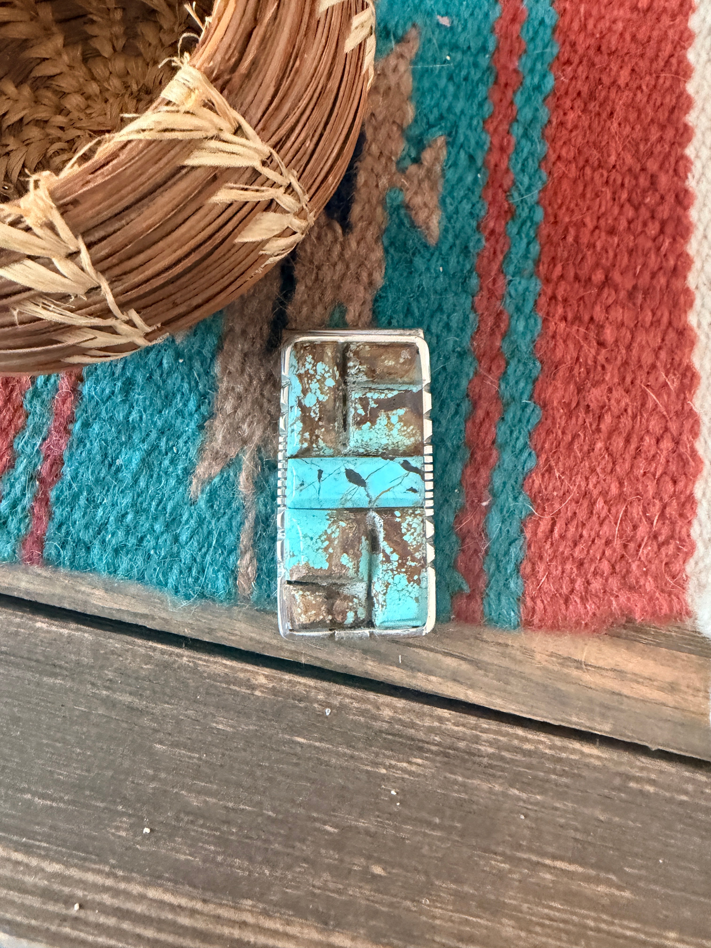 Handcrafted Turquoise & Sterling Silver Inlay Money Clip