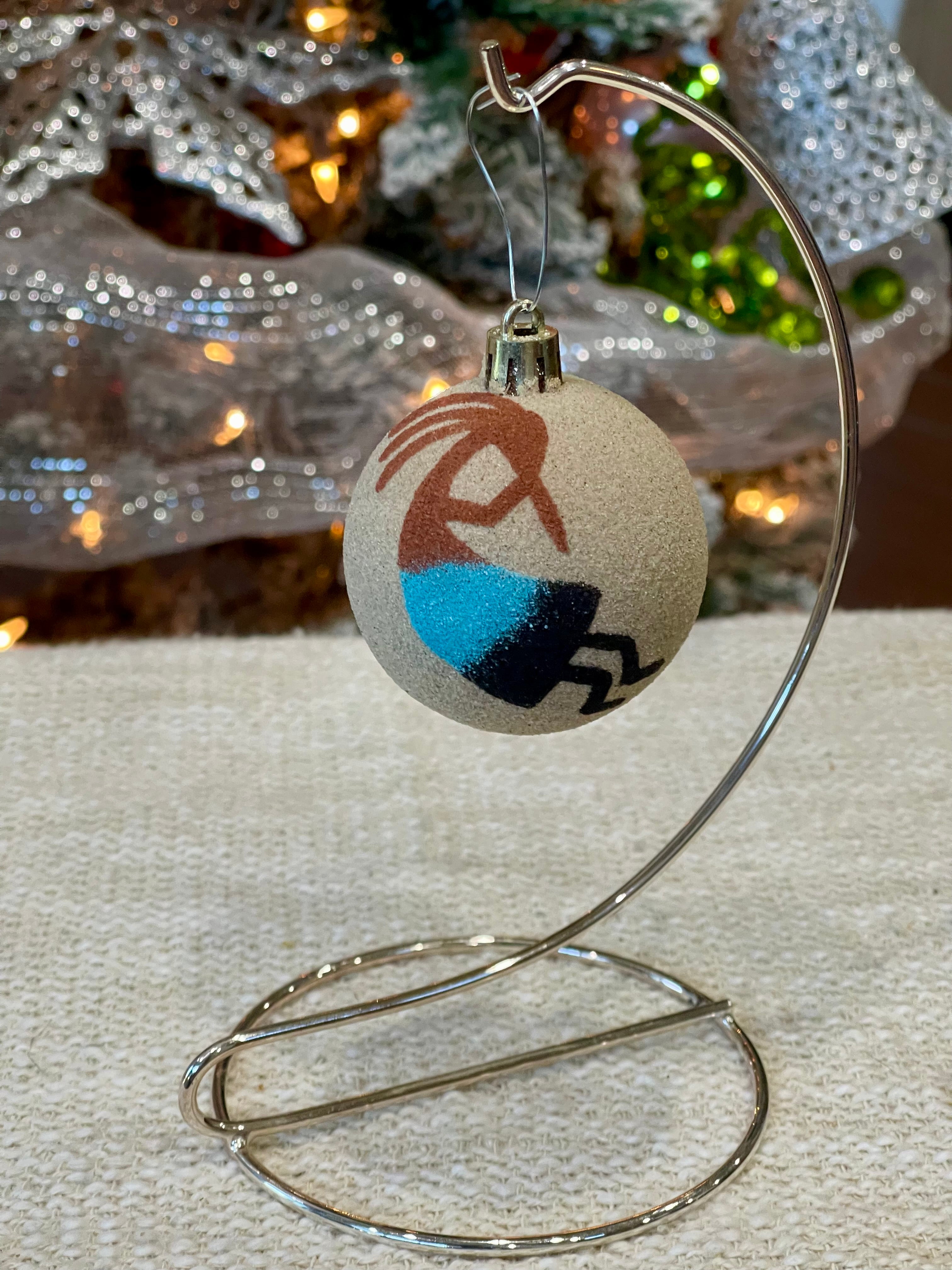 Handcrafted Ceramic Sand Painted Ornament