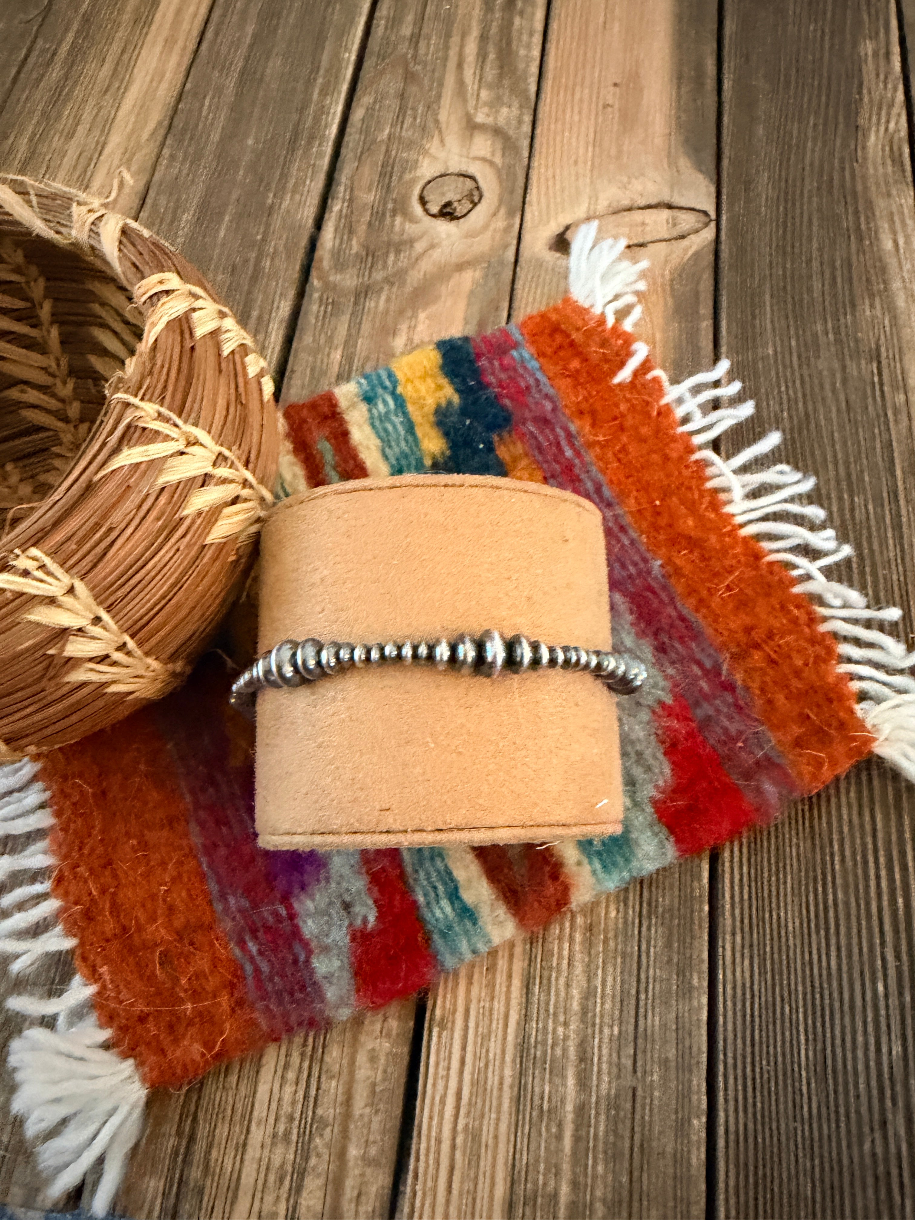 Handcrafted Sterling Silver Pearl Beaded Bracelet