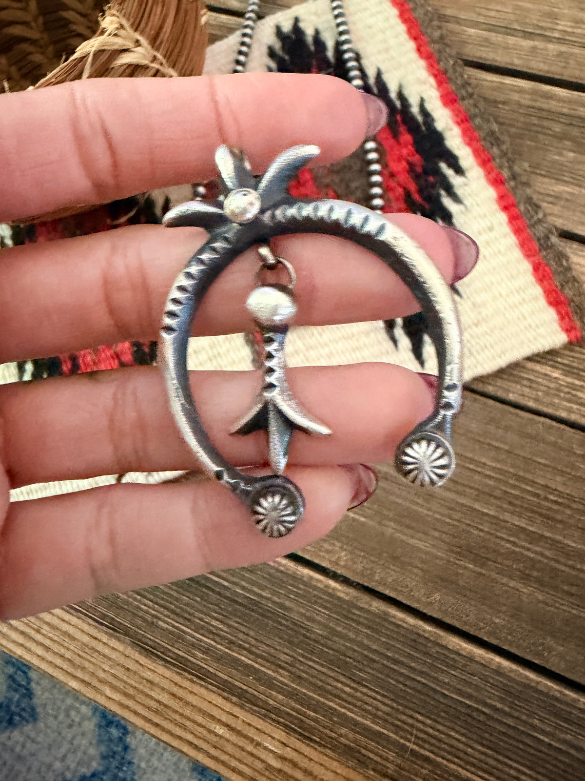 Handcrafted Sterling Silver Naja Pendant by Martha Cayatineto