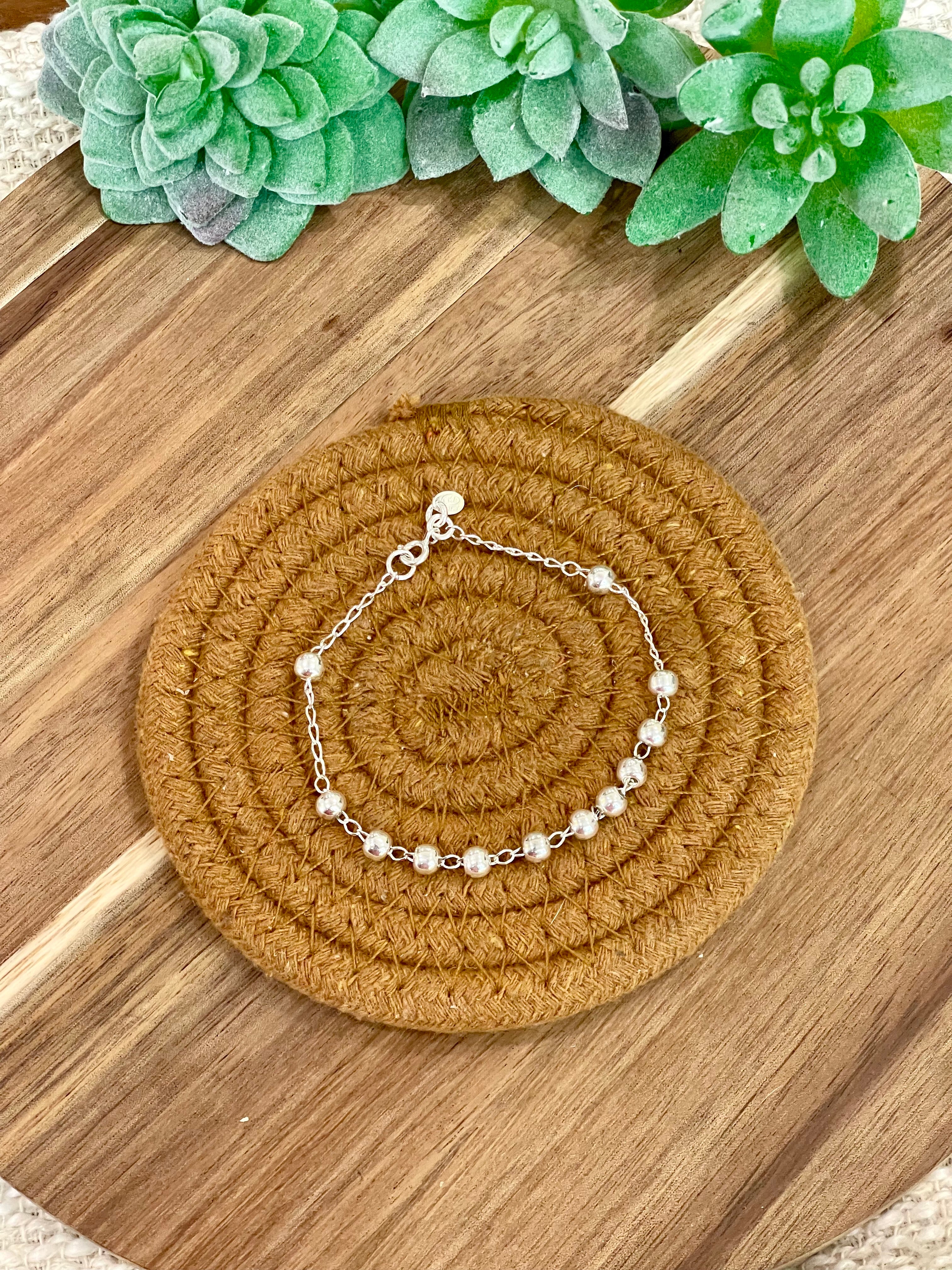 Handmade In Mexico Sterling Silver Chain Bracelet