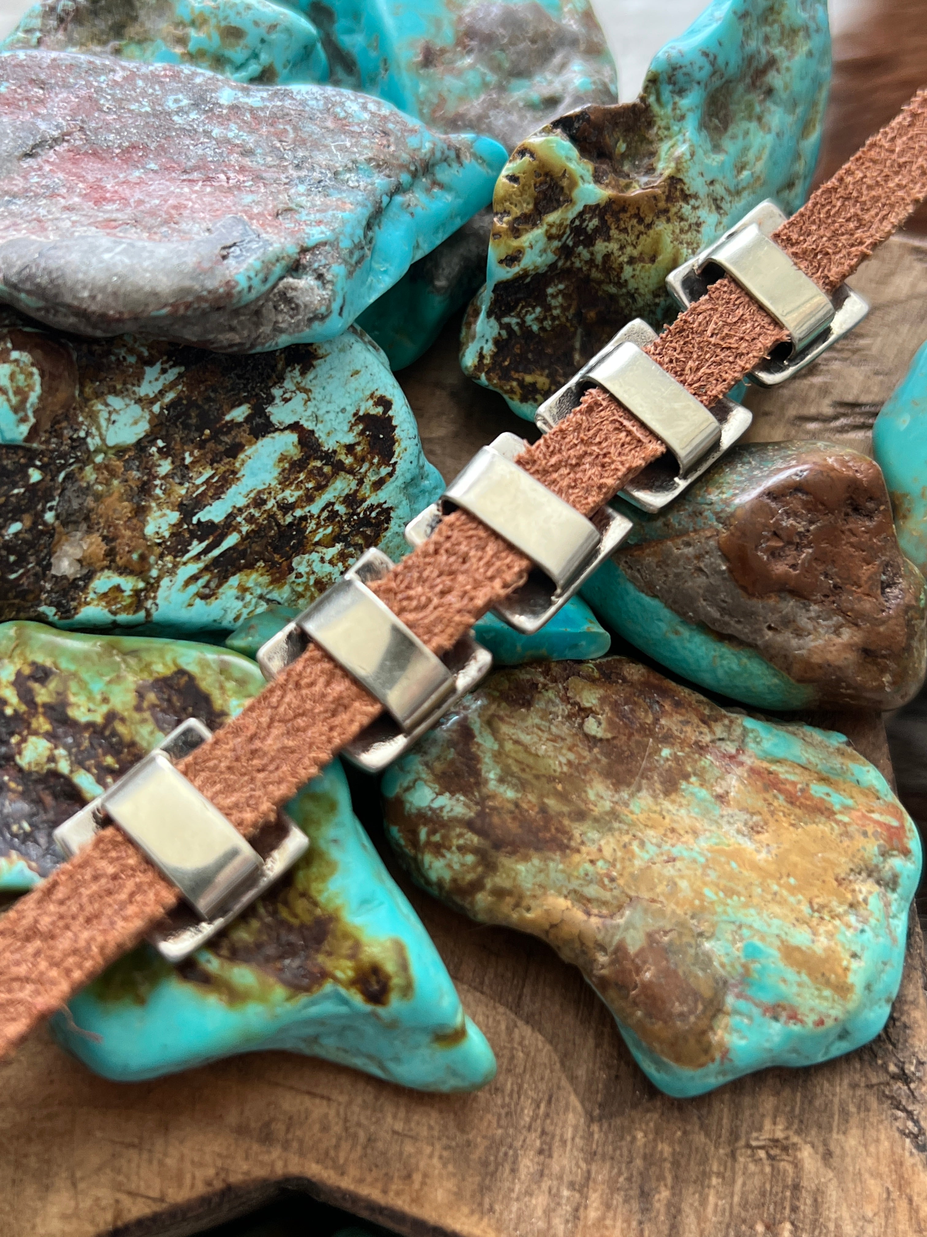 Sterling Silver Mini Concho Slide, Stand Tall