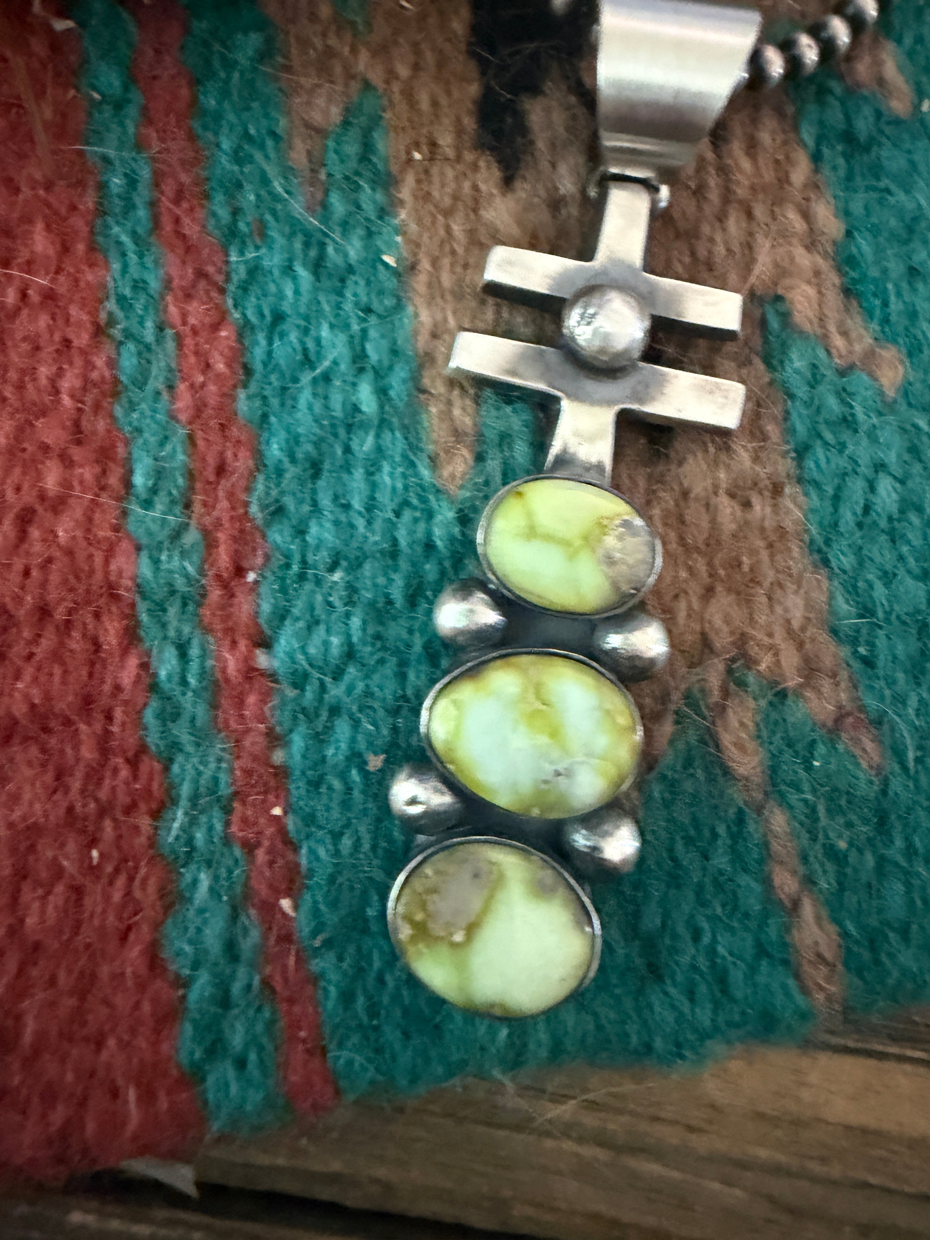 Handcrafted Sterling Silver & Palomino Turquoise Pendant by Chimney Butte