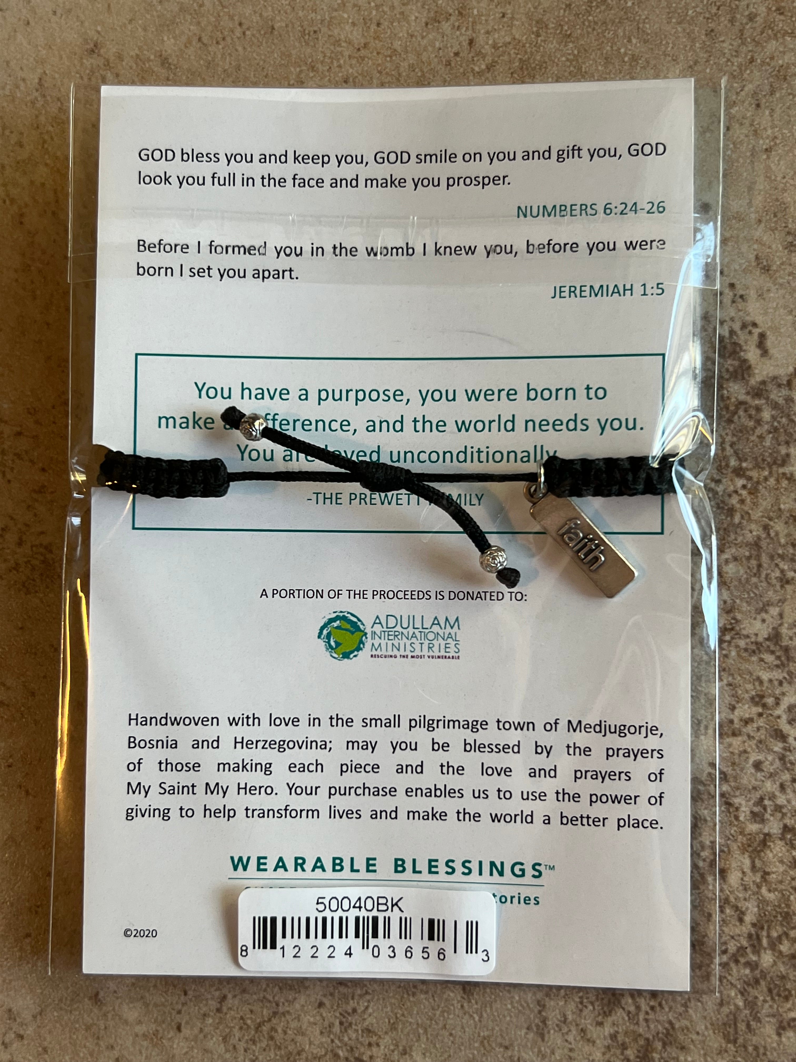 Wonderfully Made Blessed Kid’s Bracelet (Black)