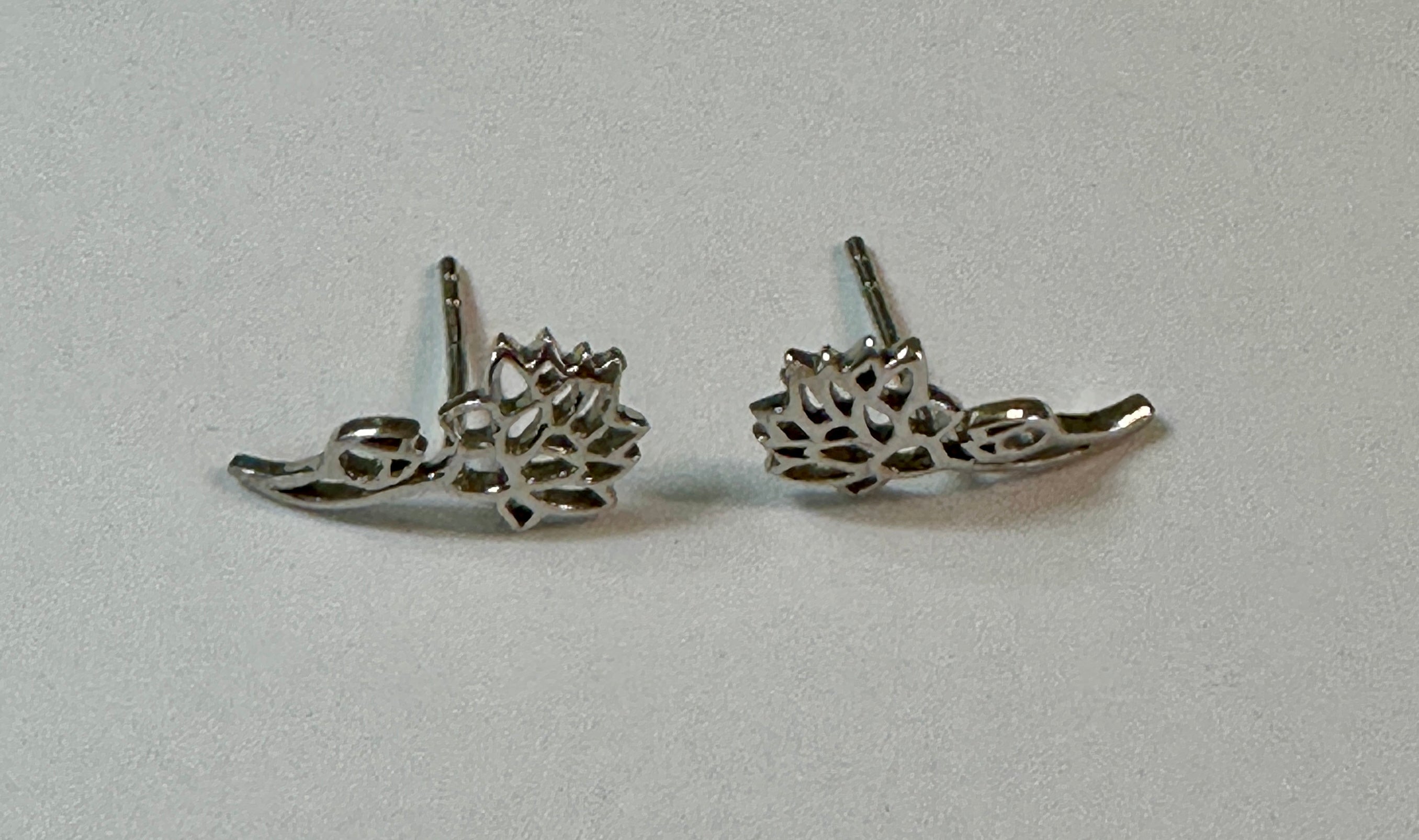 Sterling Silver Birthday Flower Stud Earrings July