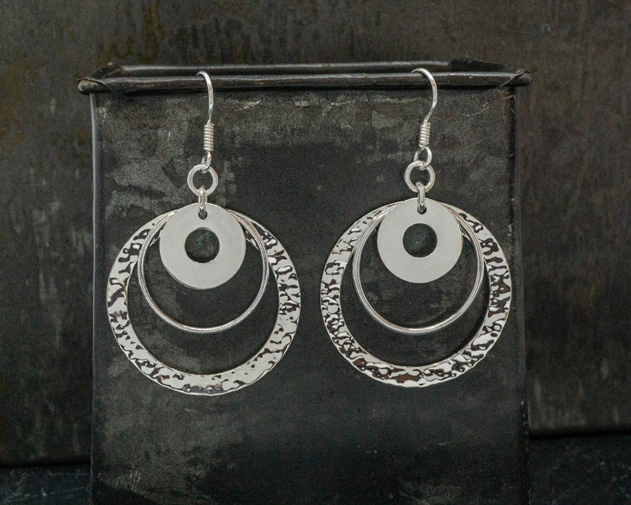 Triple Circle Earrings on Hook