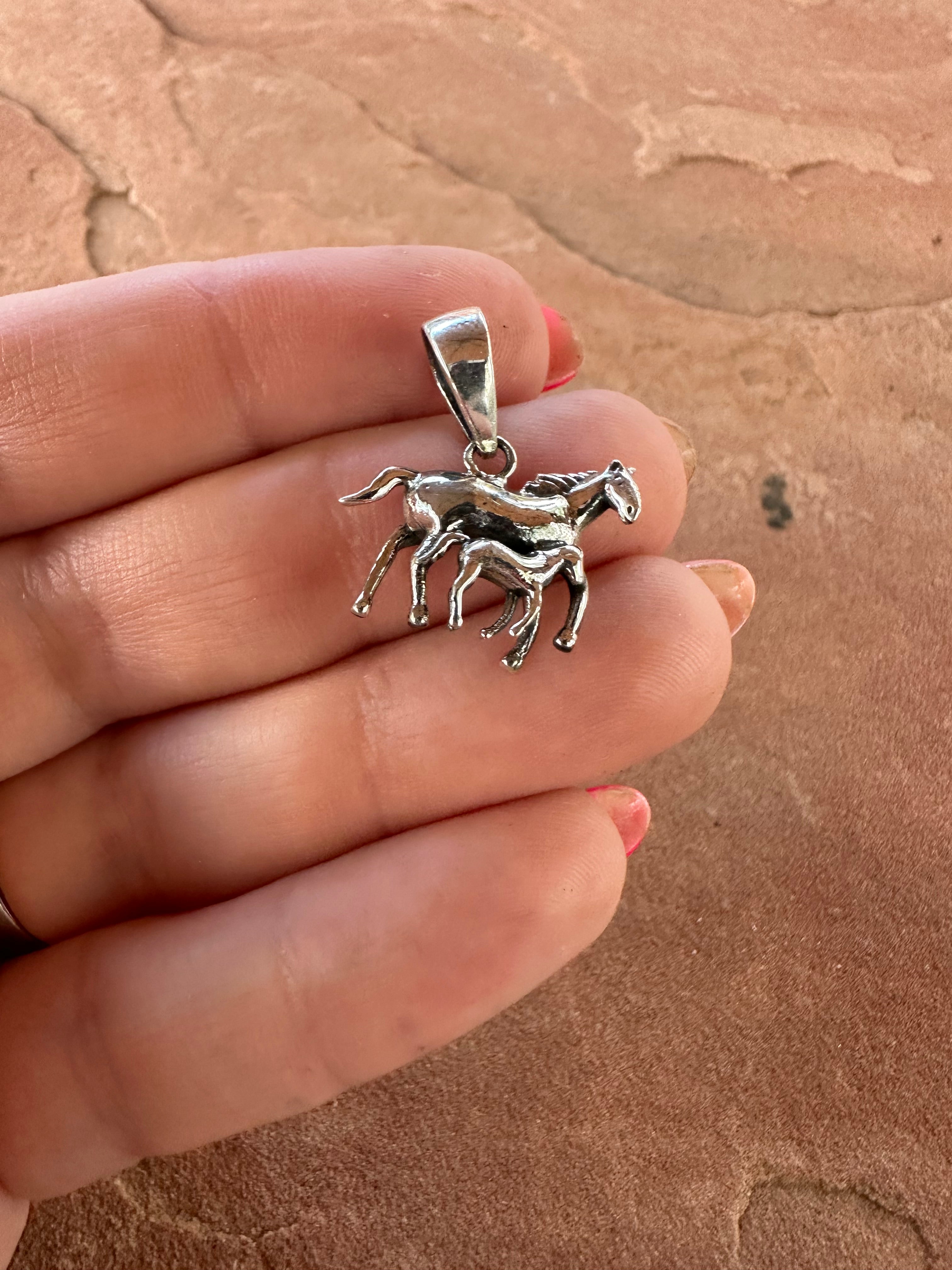 Beautiful Handmade Sterling Silver Horse Pendant