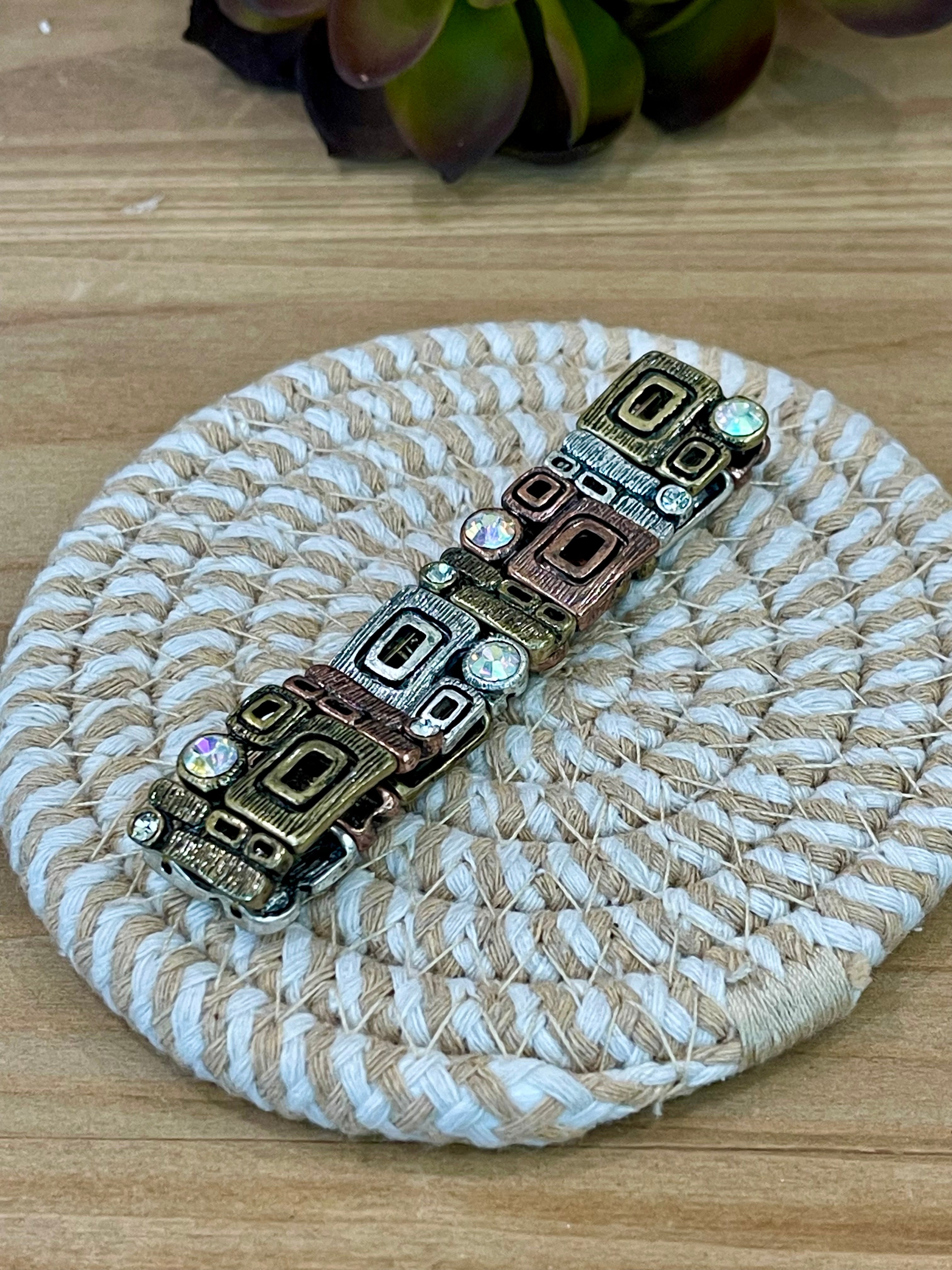 Vintage Handmade Copper Stretch Bracelet