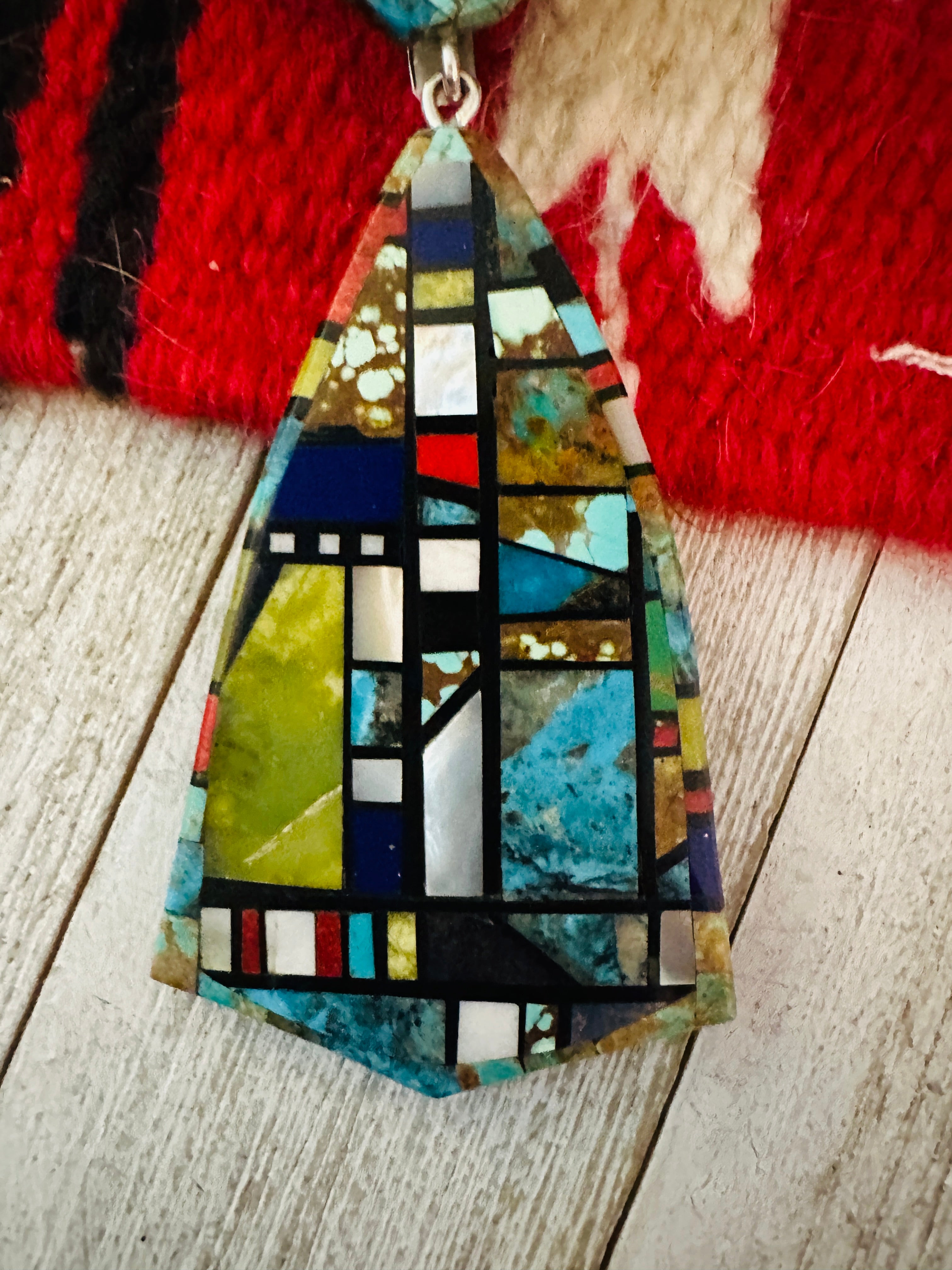 Santo Domingo Multi Stone Inlay Pendant