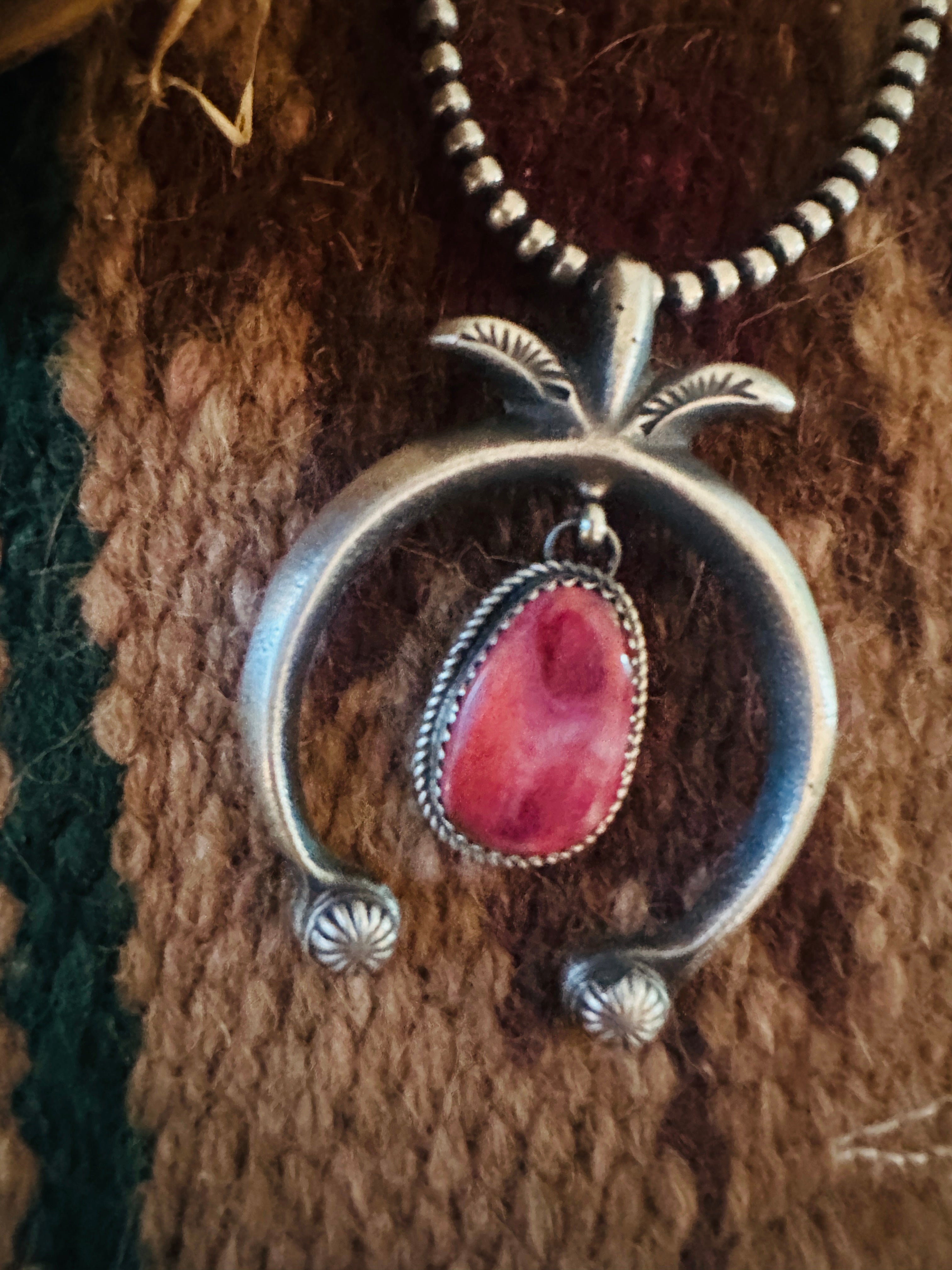 Handcrafted Sterling Silver & Purple Spiny Naja Pendant by Martha Cayatineto