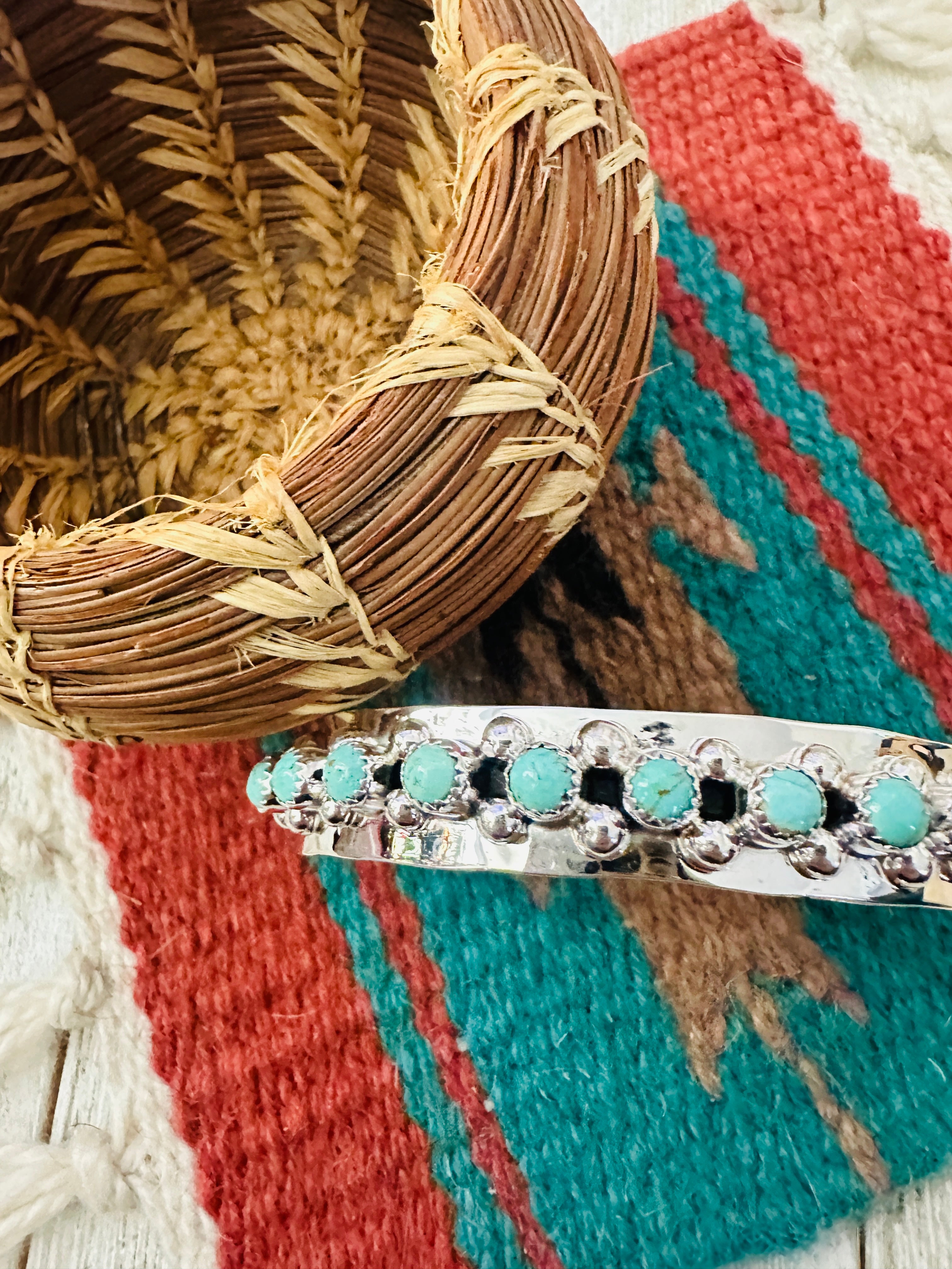 Handcrafted Sterling Silver & Turquoise Cuff Bracelet