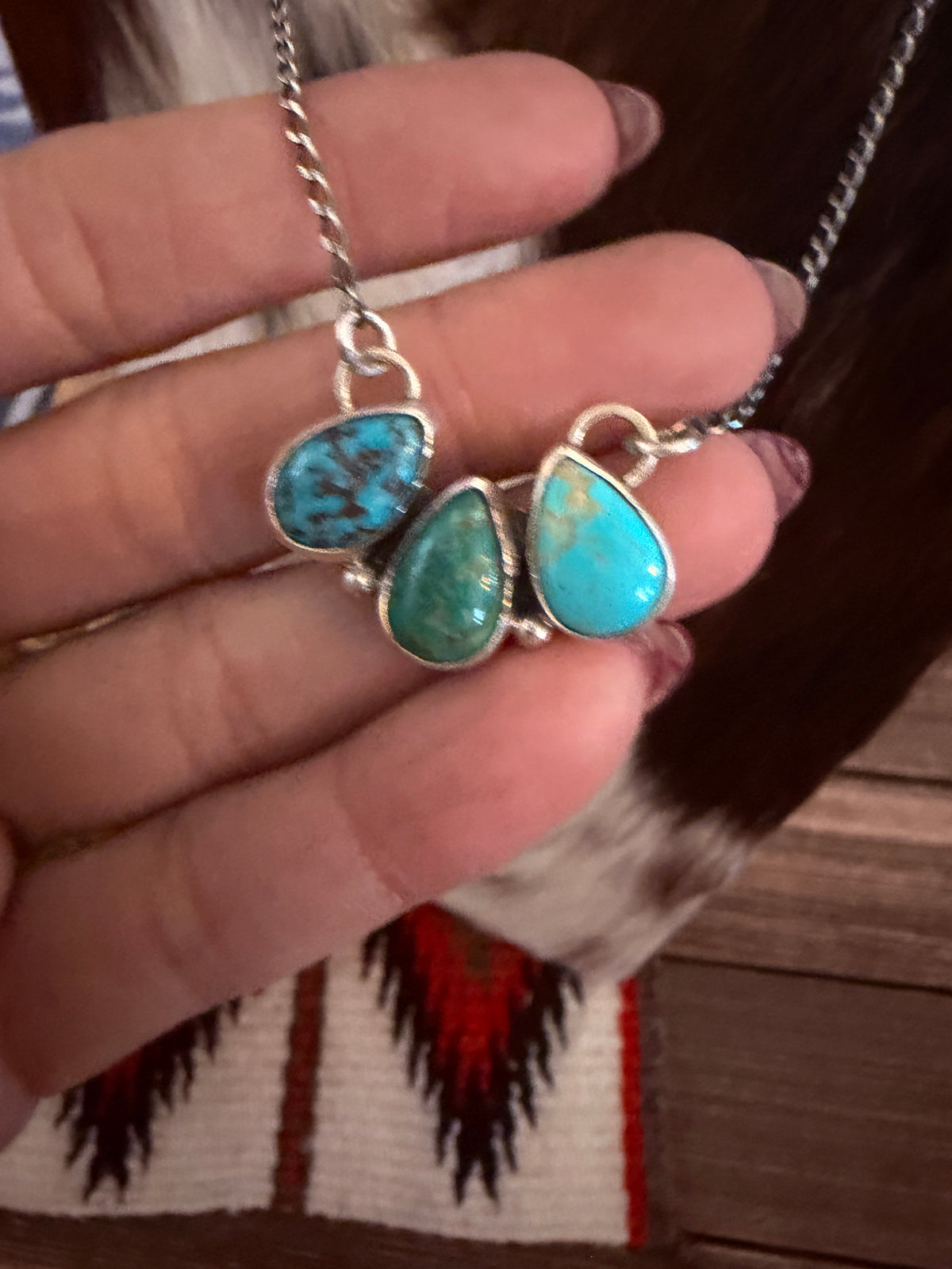 Handcrafted Turquoise & Sterling Silver Necklace