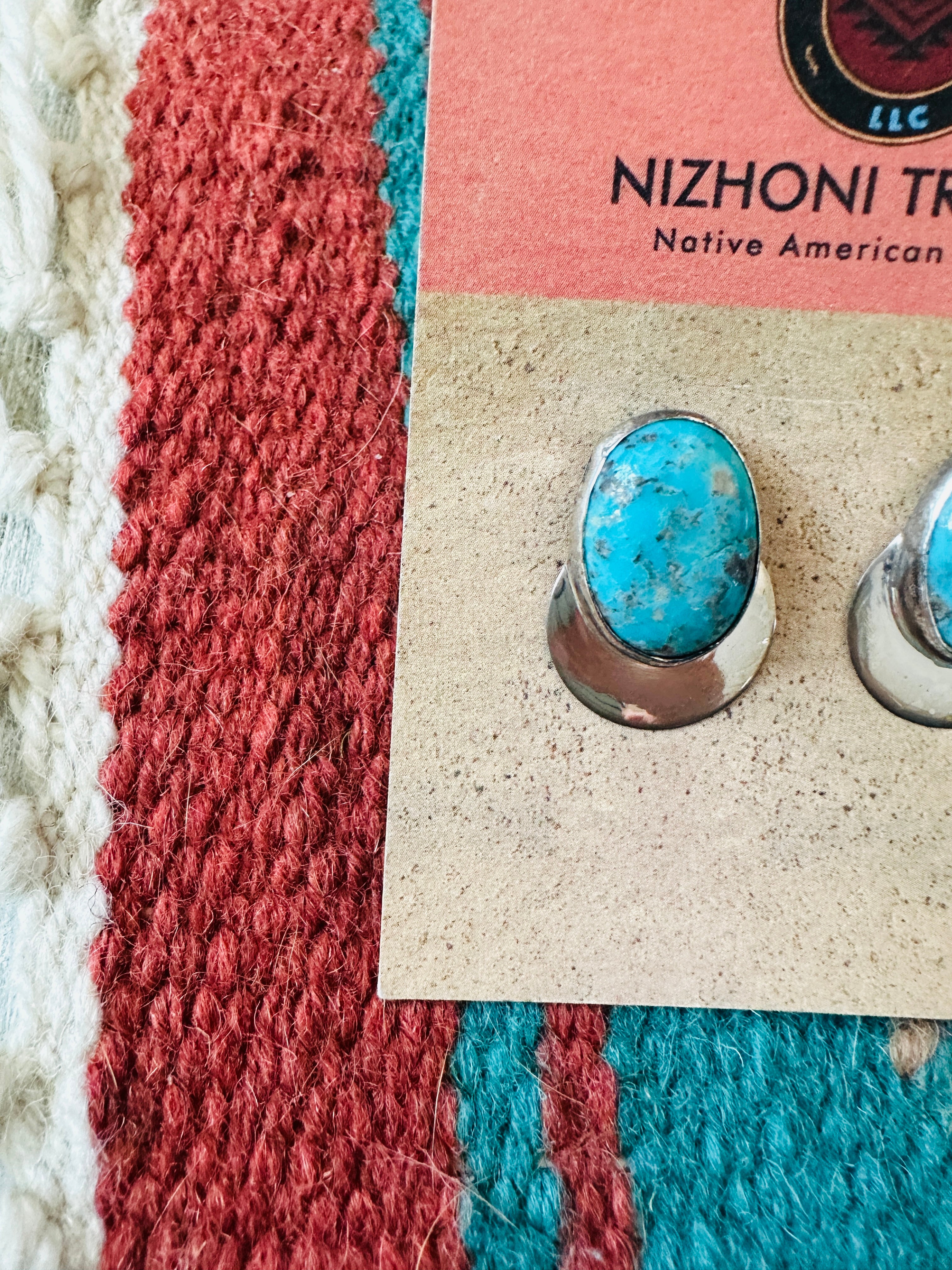 Handcrafted Sterling Silver & Turquoise Post Earrings