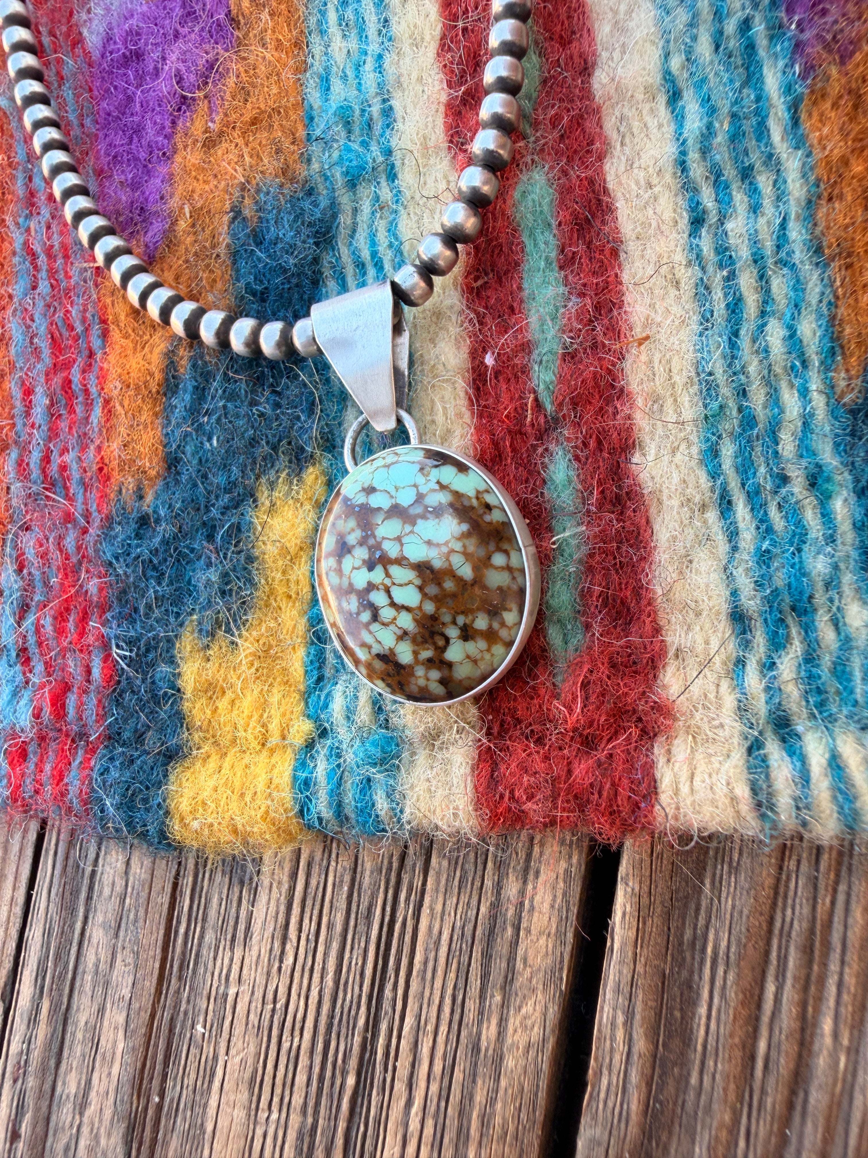 Handcrafted Sterling Silver & Turquoise Pendant by Susie Cooke