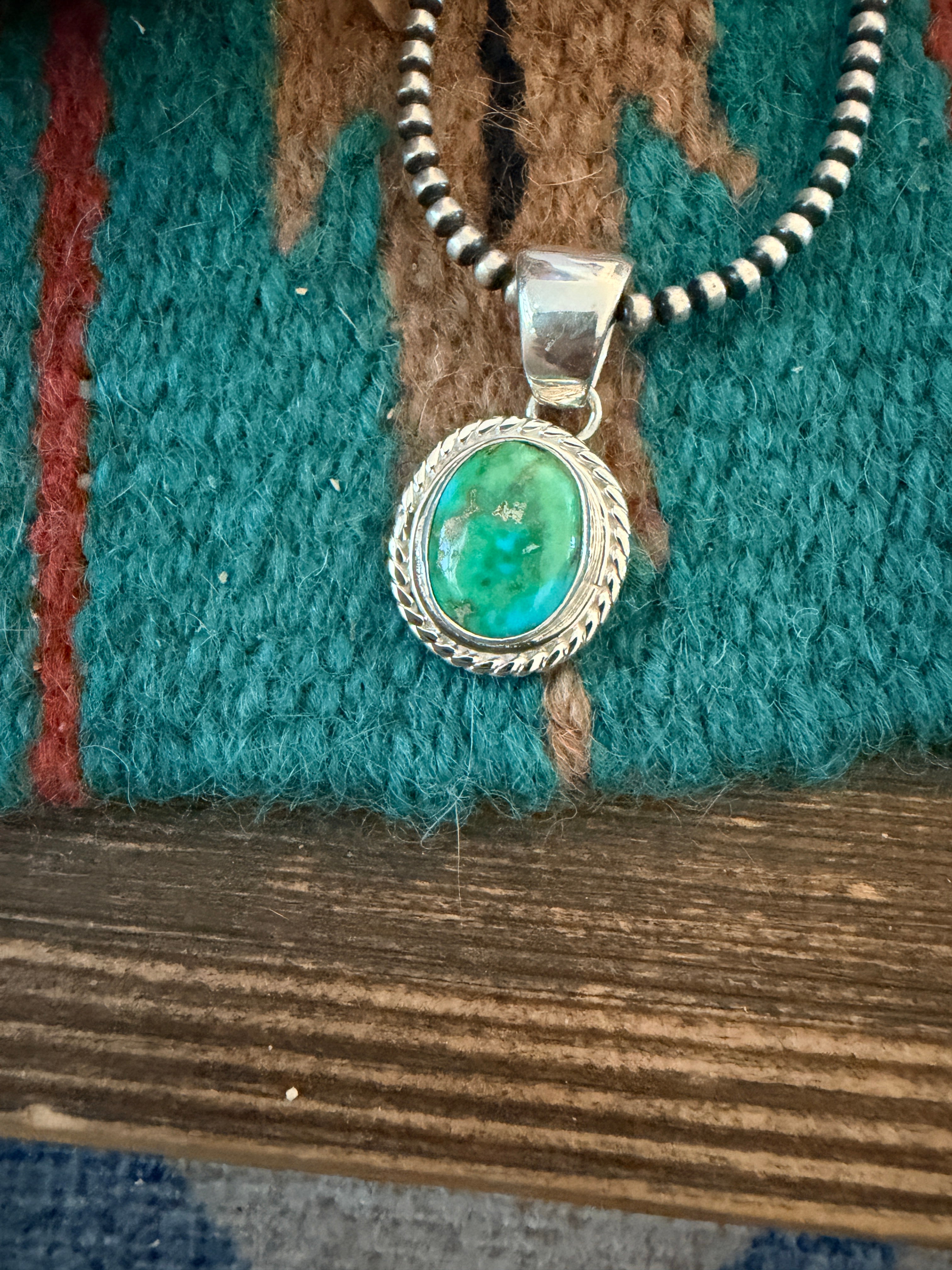 Handcrafted Sterling Silver & Sonoran Mountain Turquoise Pendant