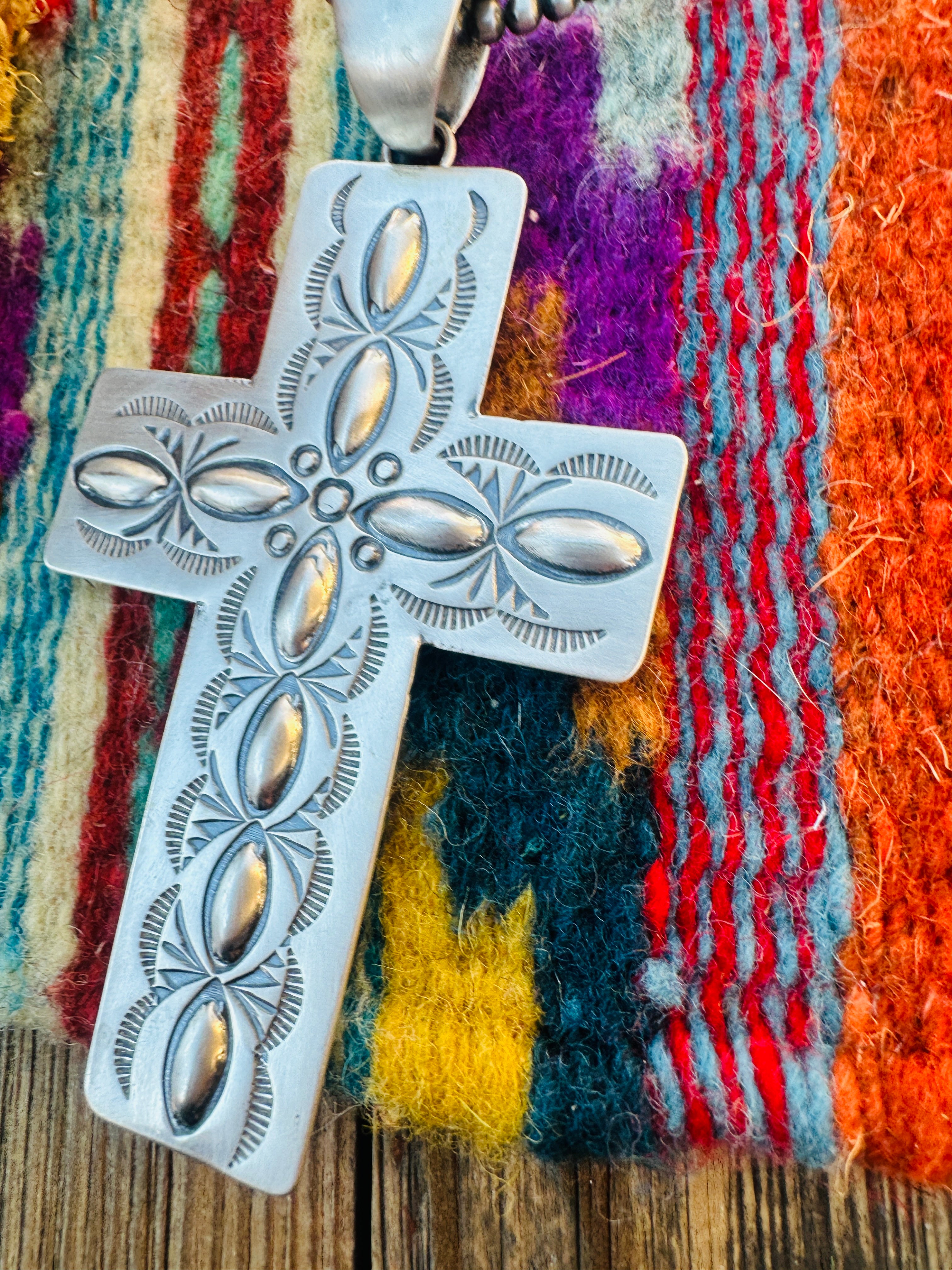 Handcrafted Sterling Silver Cross Pendant by Benson Shorty