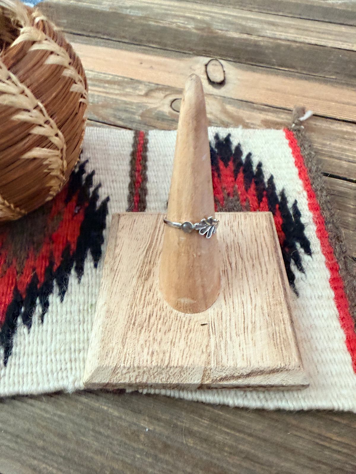 Handmade Sterling Silver & Sunstone Adjustable Ring