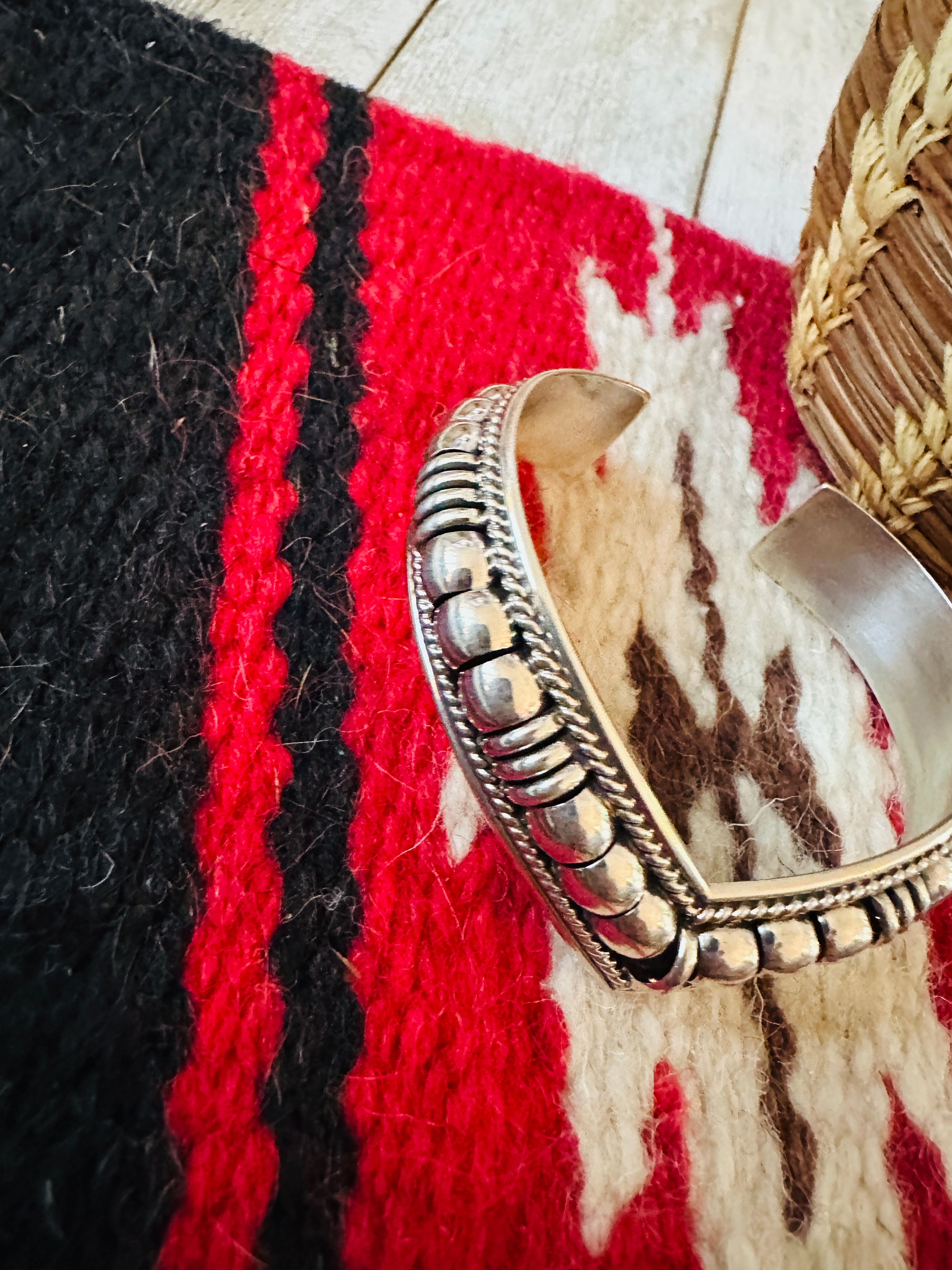 Handcrafted Rolled Sterling Silver Cuff Bracelet