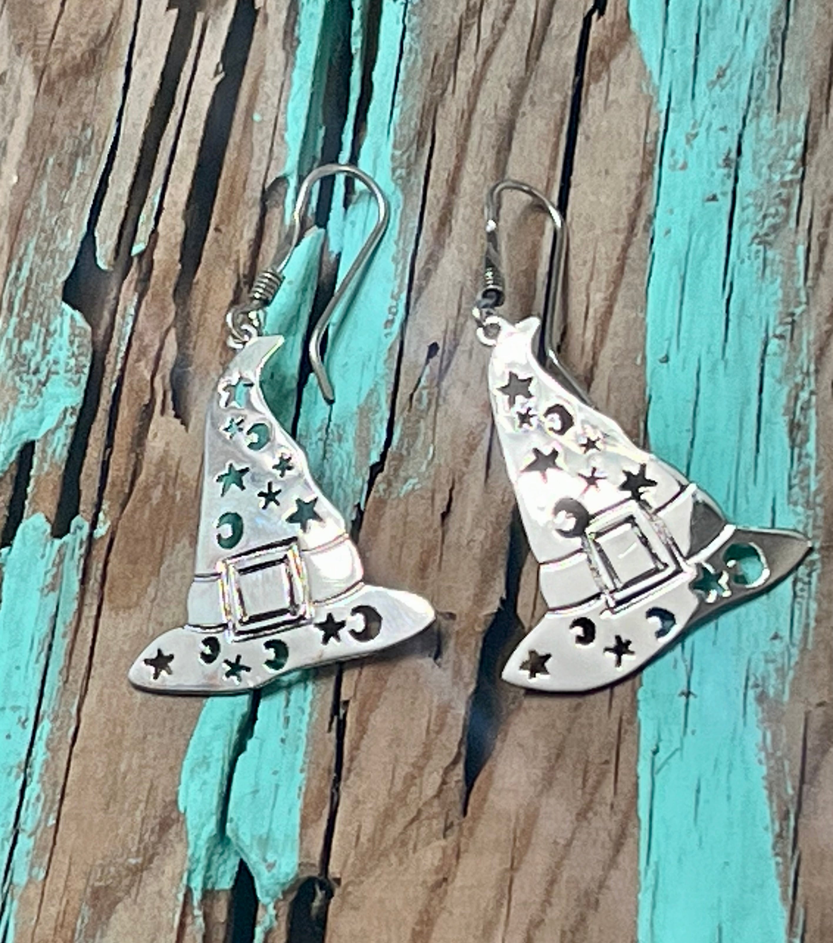 Witch’s Hat on Hook Sterling Silver Earrings