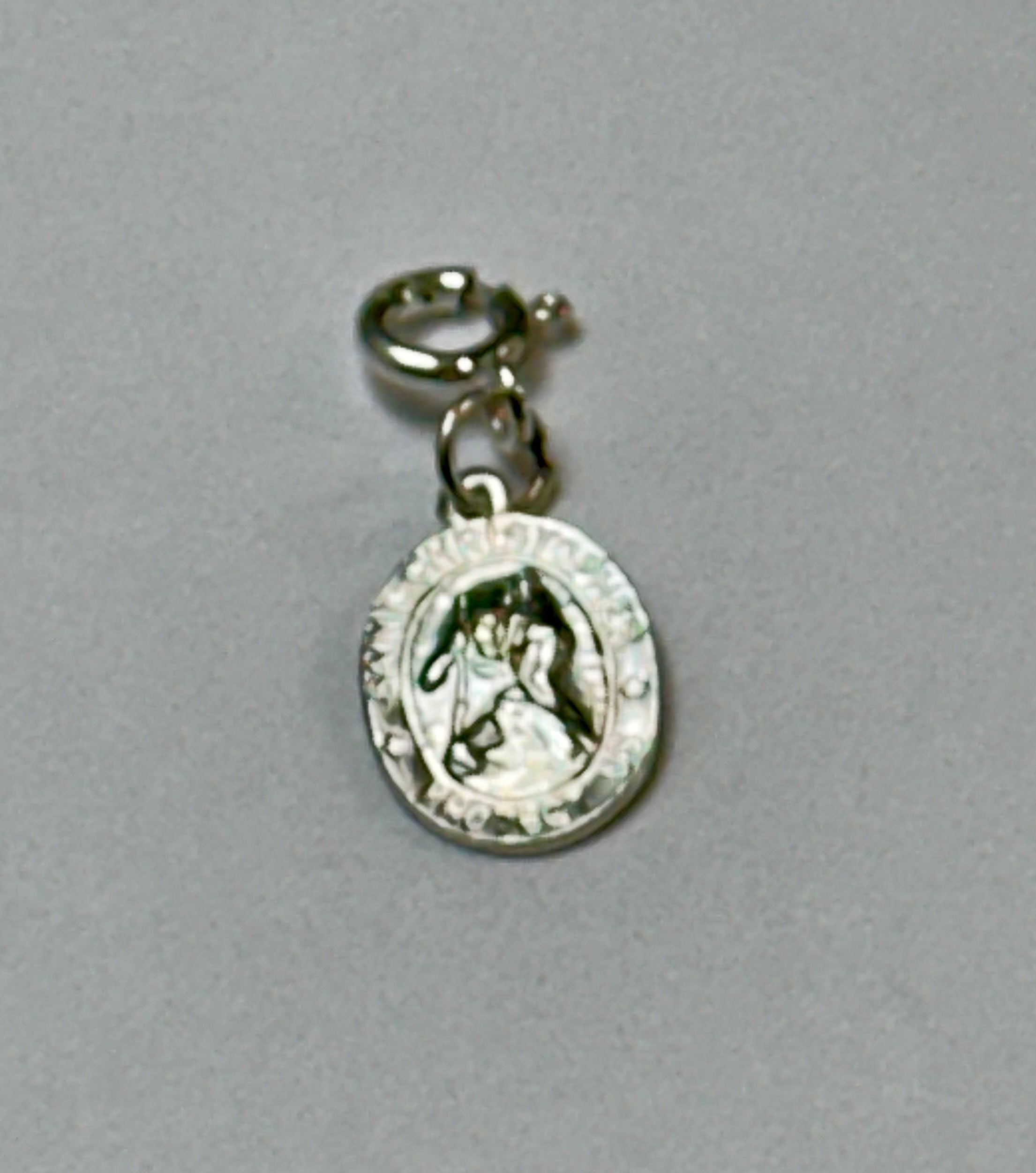 Sterling Silver Saint Christopher Protect Us Charm