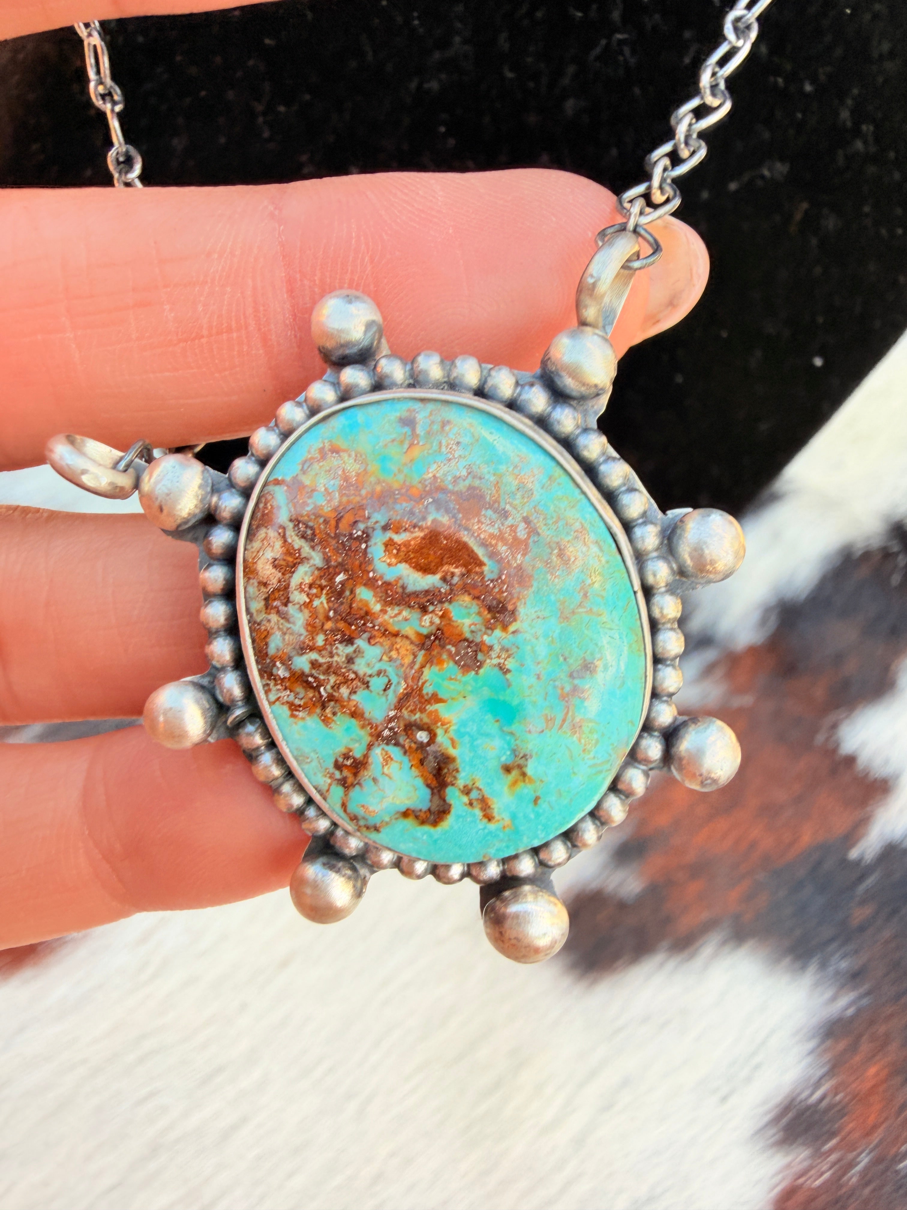 Handcrafted Turquoise & Sterling Silver Necklace