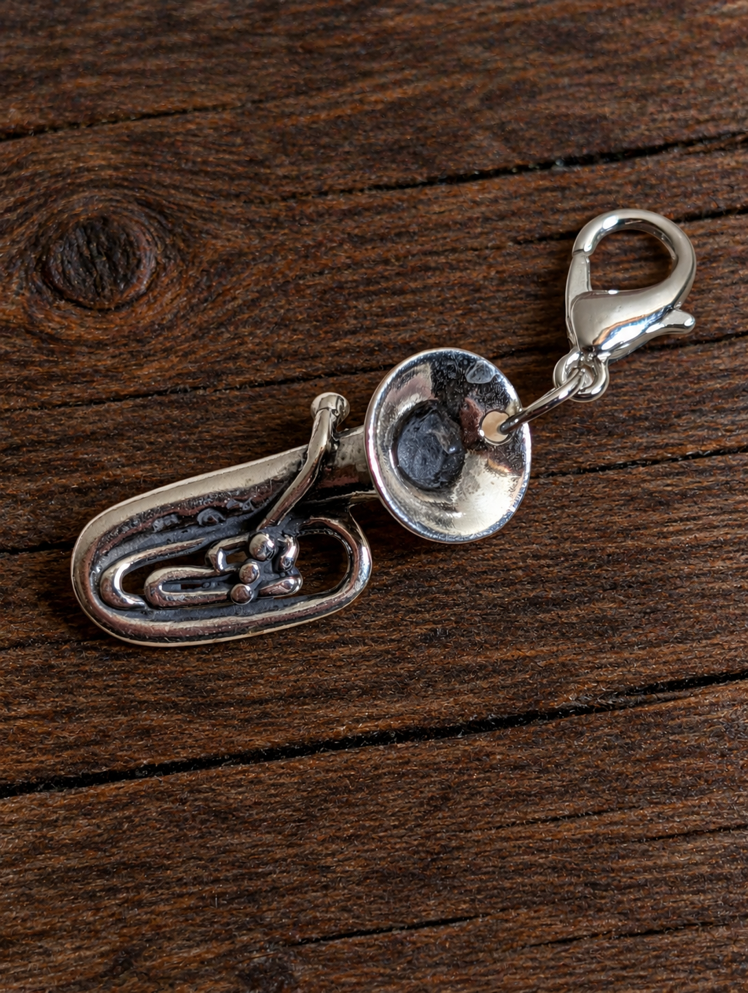 Handcrafted Tuba Musical Instrument Charm Sterling Silver