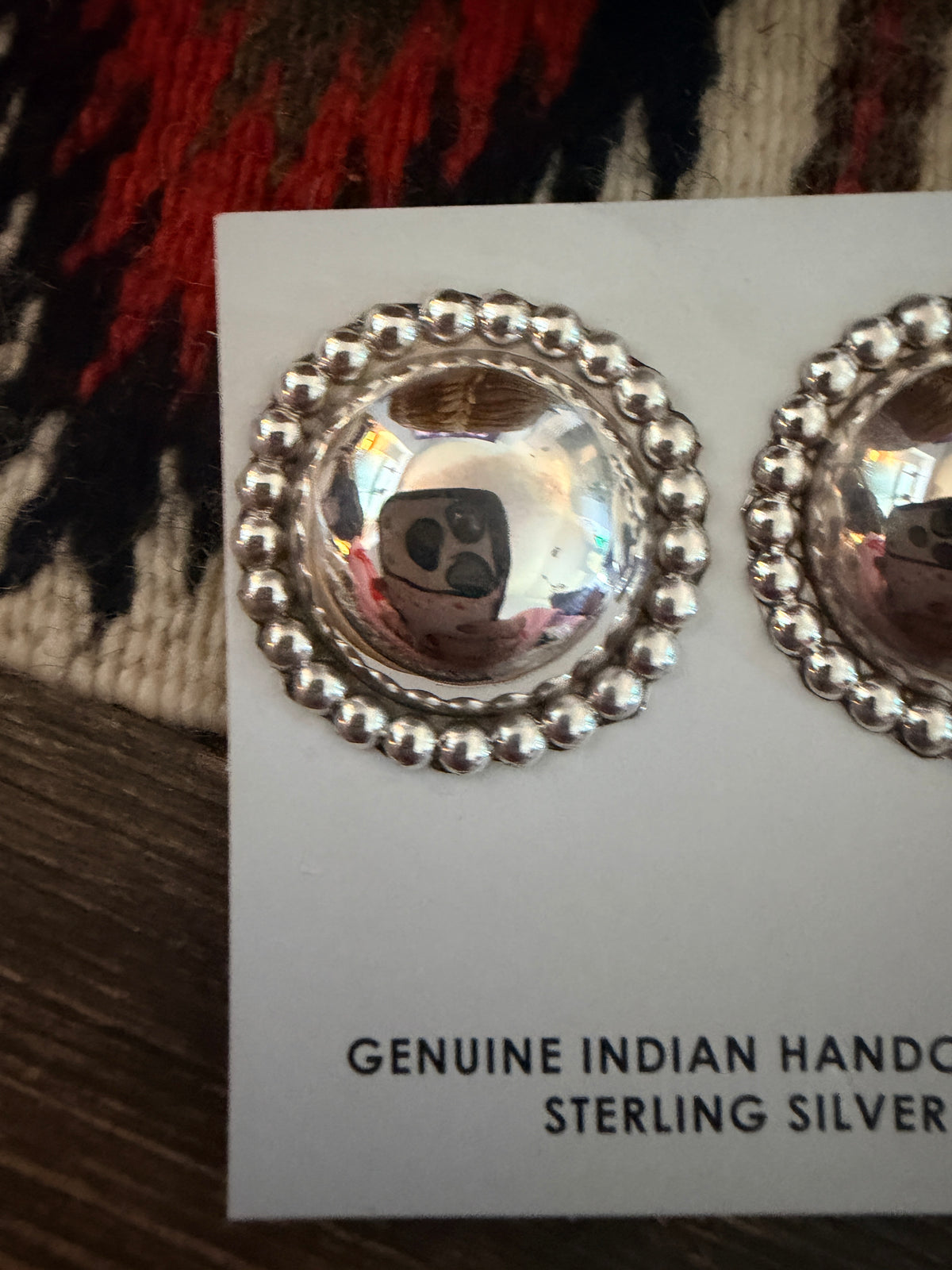 Handcrafted Sterling Silver Concho Post Earrings