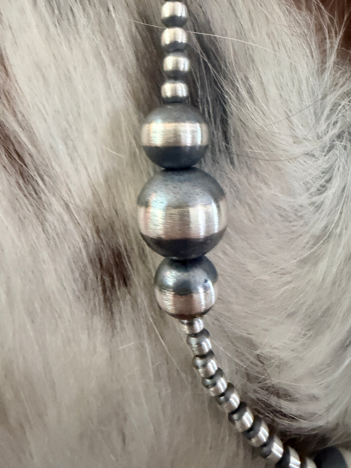 Handcrafted Sterling Silver Pearl 18” Beaded Necklace