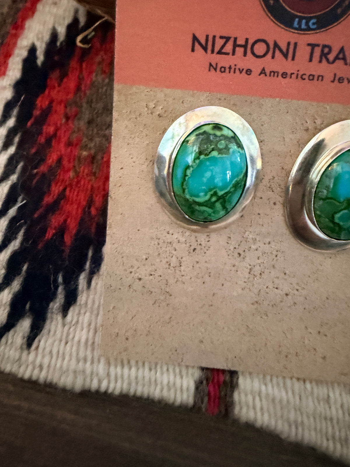 Handcrafted Sonoran Mountain Turquoise & Sterling Silver Post Earrings