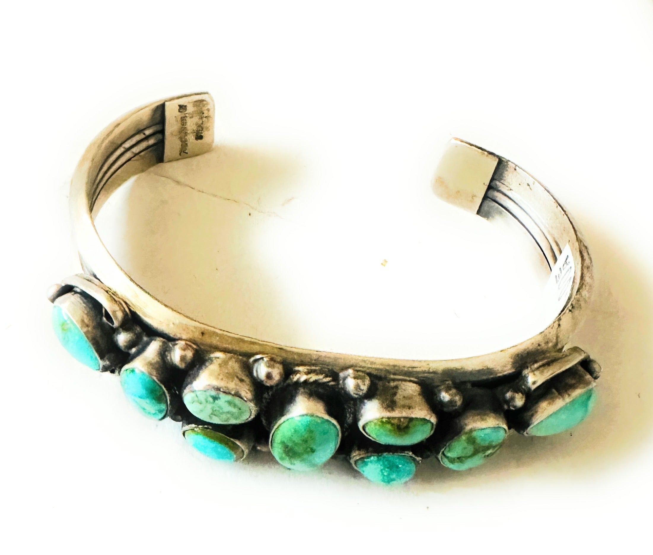 Navajo Sonoran Mountain Turquoise & Sterling Silver Cuff Bracelet